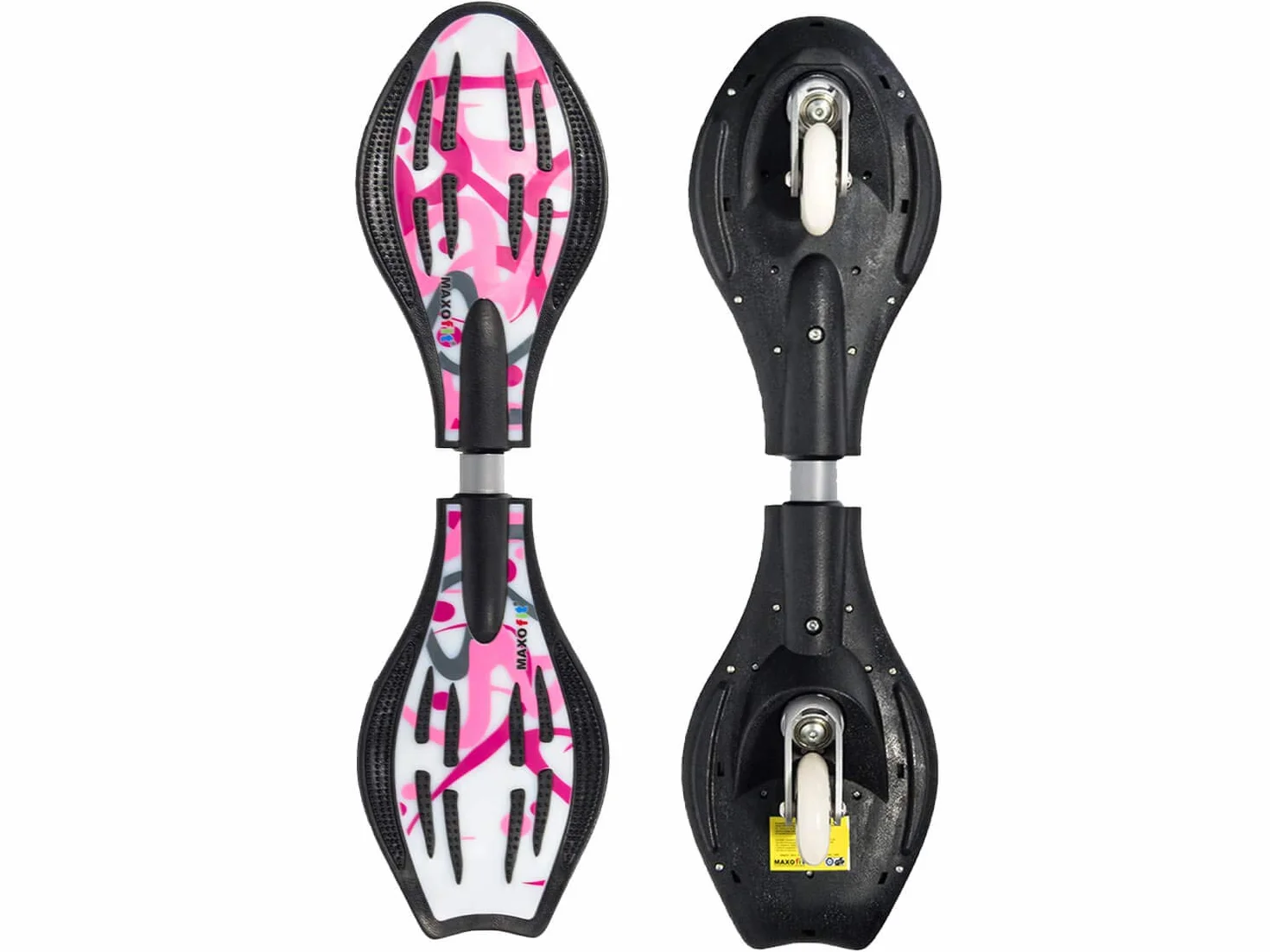 MAXOfit® Waveboard Mini « Luna », charge max. 100 kg , roues lumineuses et sac inclus - 72cm x 19,5cm x 11cm