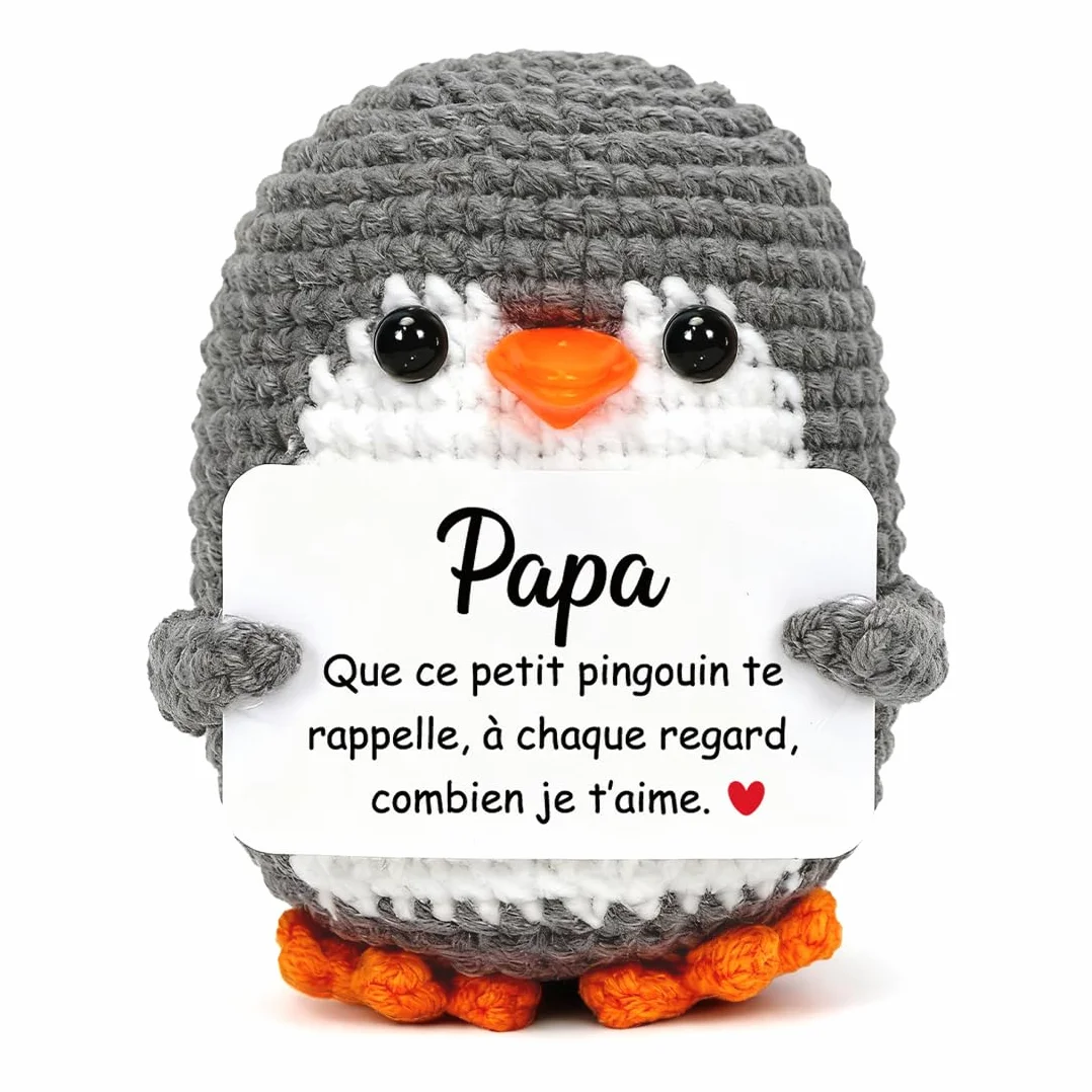 Pingouin en Crochet Main Cadeau Papa Fête des Pères Noël