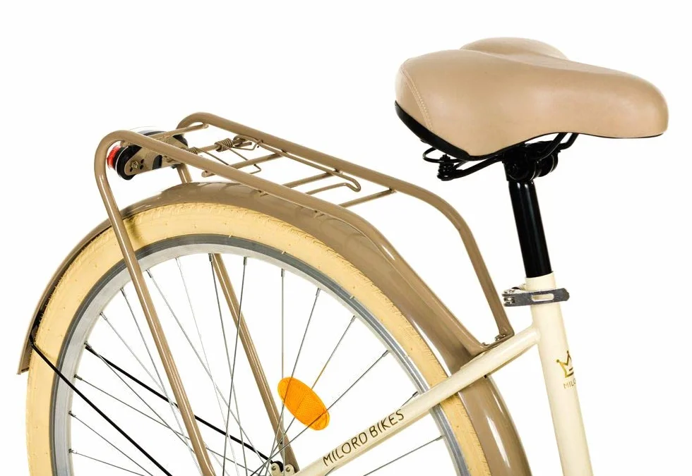 MILORD Vélo Confort Brun 28 Pouces 1 Vitesse Panier Porte-Bagages arrière