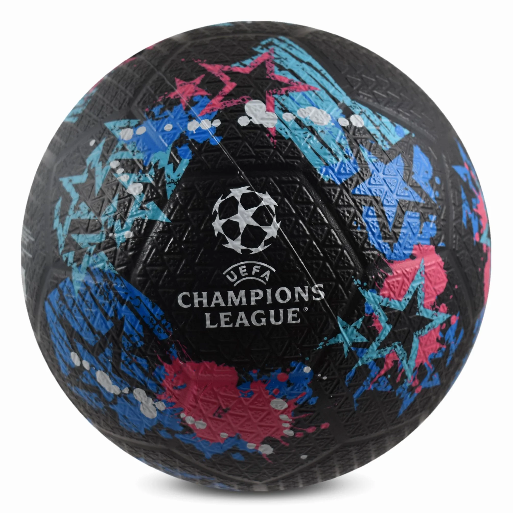 Hy-Pro Ballon de Rue en Caoutchouc sous Licence Officielle UEFA Champions League – Taille 5, Excellente idée Cadeau de Football, Article UCL, intérieur et extérieur