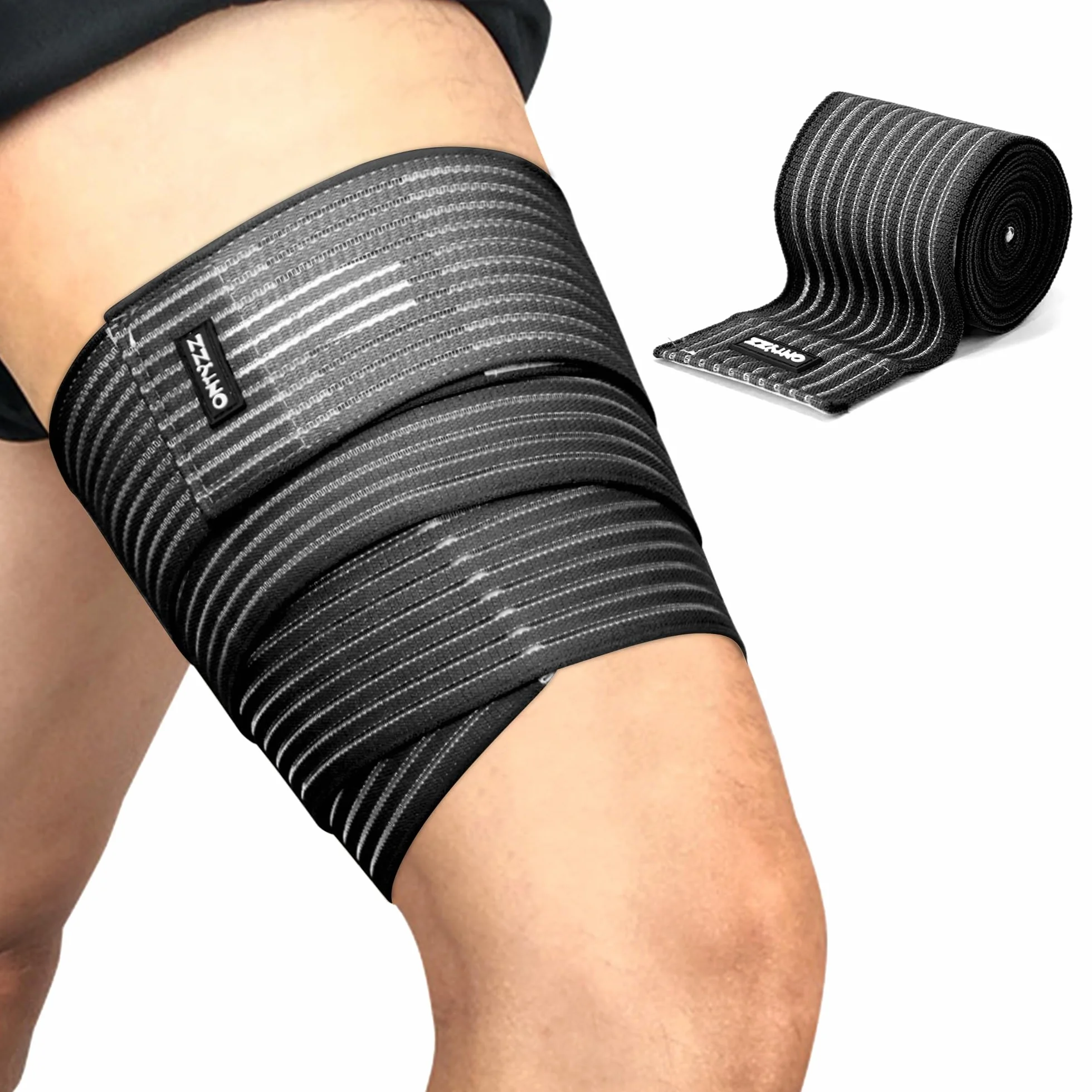 ONTYZZ Bandage du Genou Coude Support Veau Haute Élasticité Compression de la Cuisse Bandage du Poignet Attelle de Cheville pour Sport Gymnase Course S'accroupir Entraînement