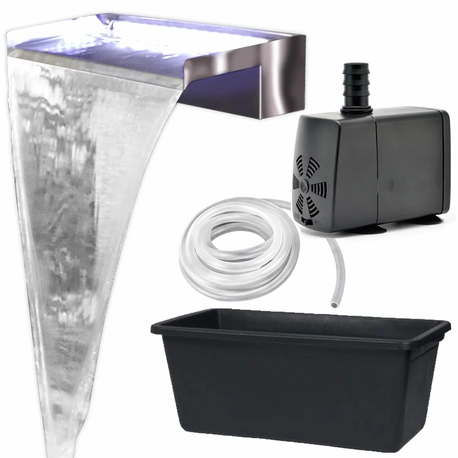Köhko 24303 Akaka Aquafall Kit cascade Mat 90 cm Wasserfall-Set