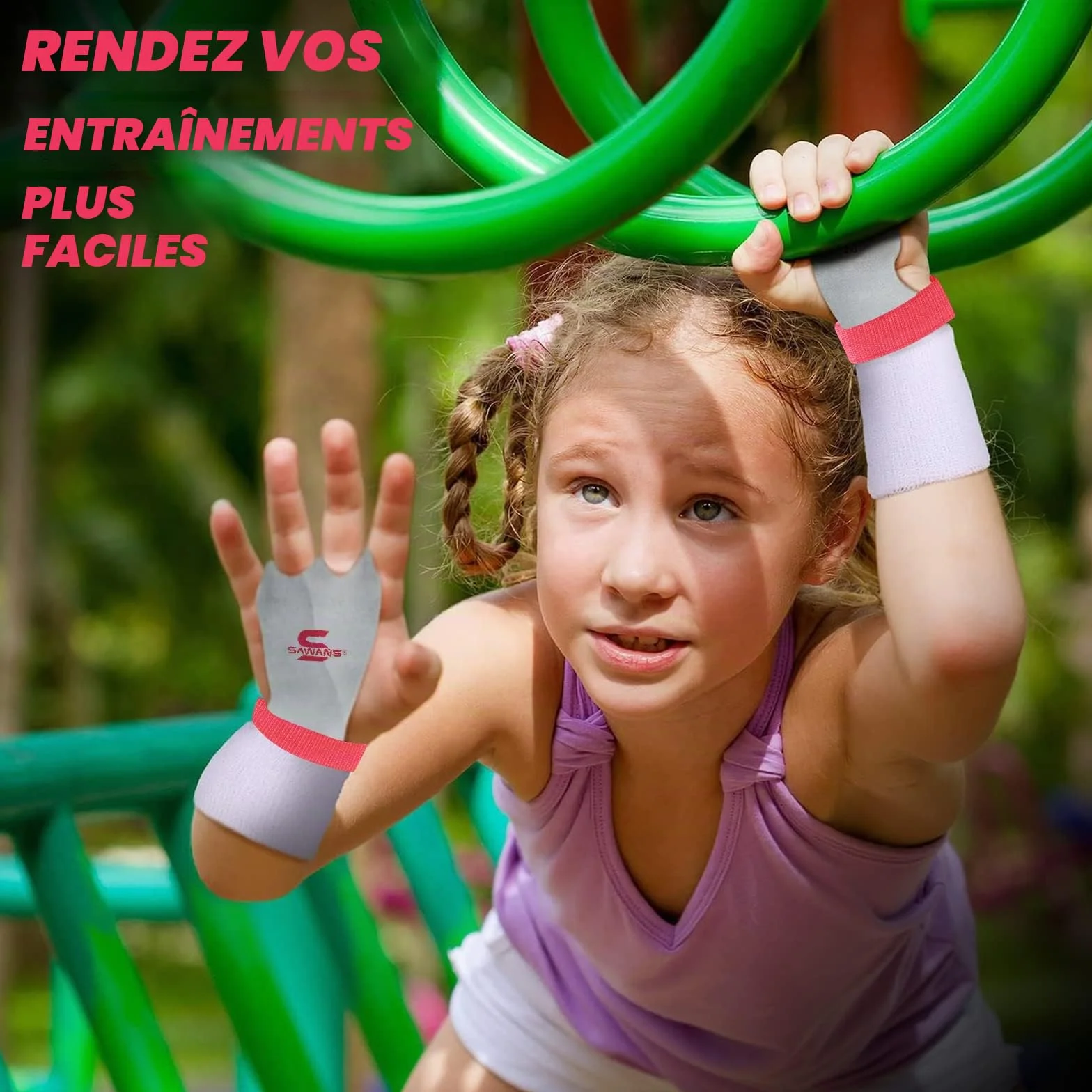 Poignées en cuir pour gymnastique traction protection paume enfants sangles poignet soutien équipement junior
