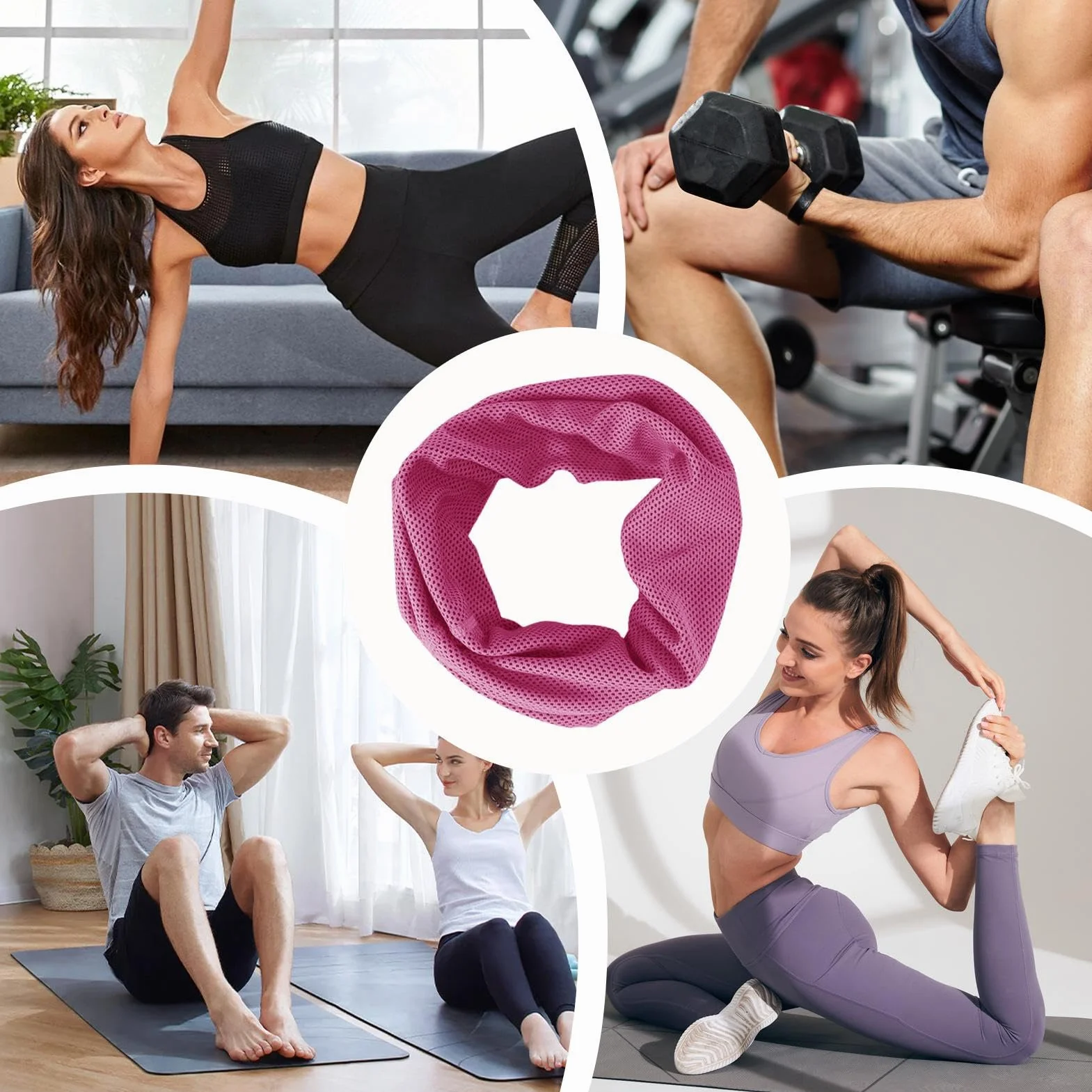 Serviette rafraîchissante en microfibre à séchage rapide pour le poignet, bande anti-transpiration pour gym