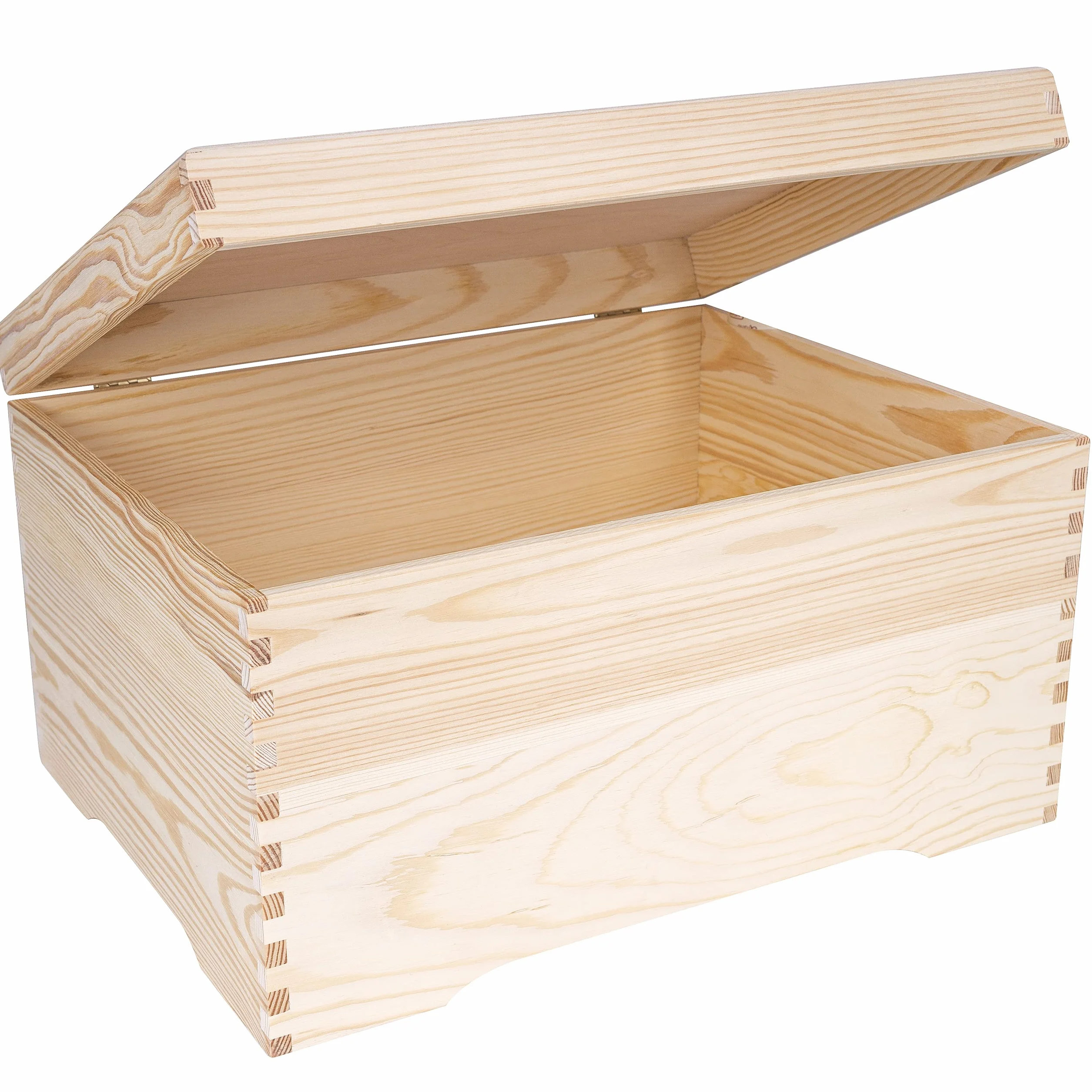 Creative Deco XXL Grande Coffre Rangement en Bois 40 x 30,5 x 24 cm avec Couvercle Organiseur Bureau Noël