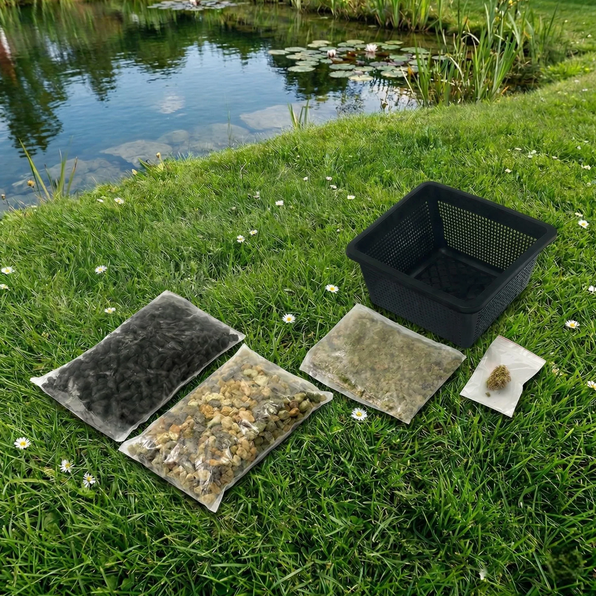 Vdvelde Aqua Set Panier de Plantation Bassin 19x19 cm Lot de 3