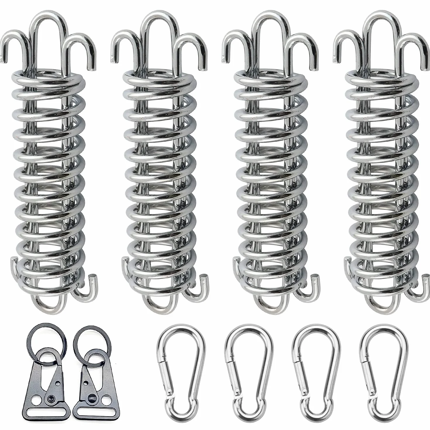 Ressort en Acier pour Auvent Boucles à Ressort pour Tente 4 Pièces Ressorts De Tension pour Tente De Camping Voile D'Ombrage Auvent pour Le Camping en Plein Air Randonnée Voyage Pique Nique