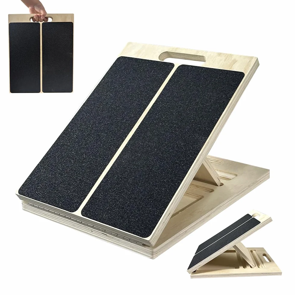 Planche inclinée en bois extra large 5 angles réglables antidérapante portable