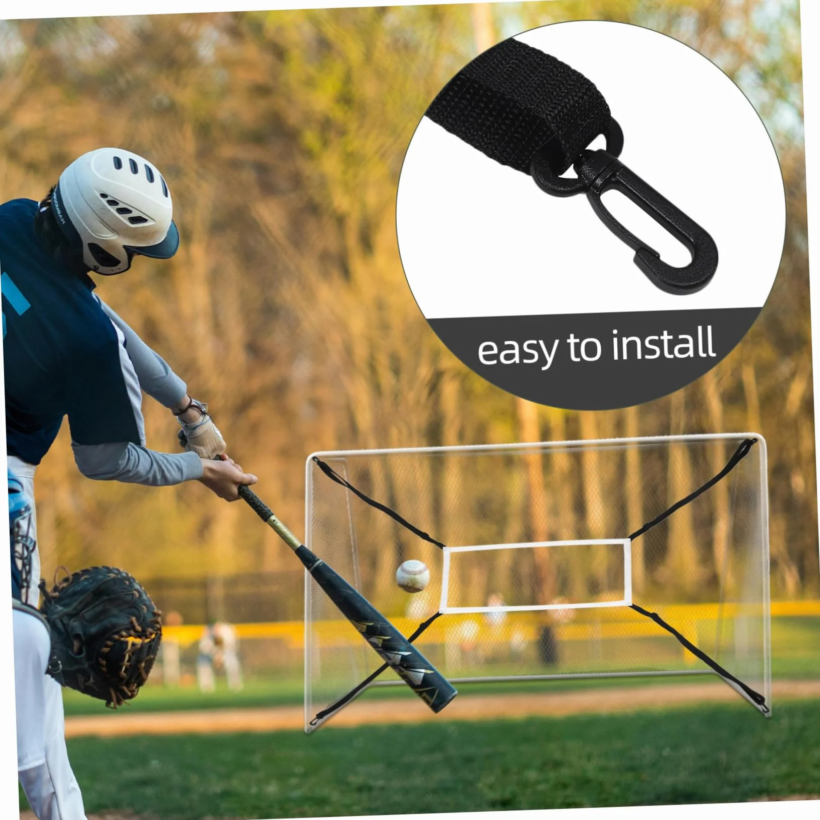 Kisangel Filet D'entraînement Lancer et Frappe pour Baseball et Softball en Polyester Hauteur Réglable, Cible de Lancer pour Entraînement Sportif