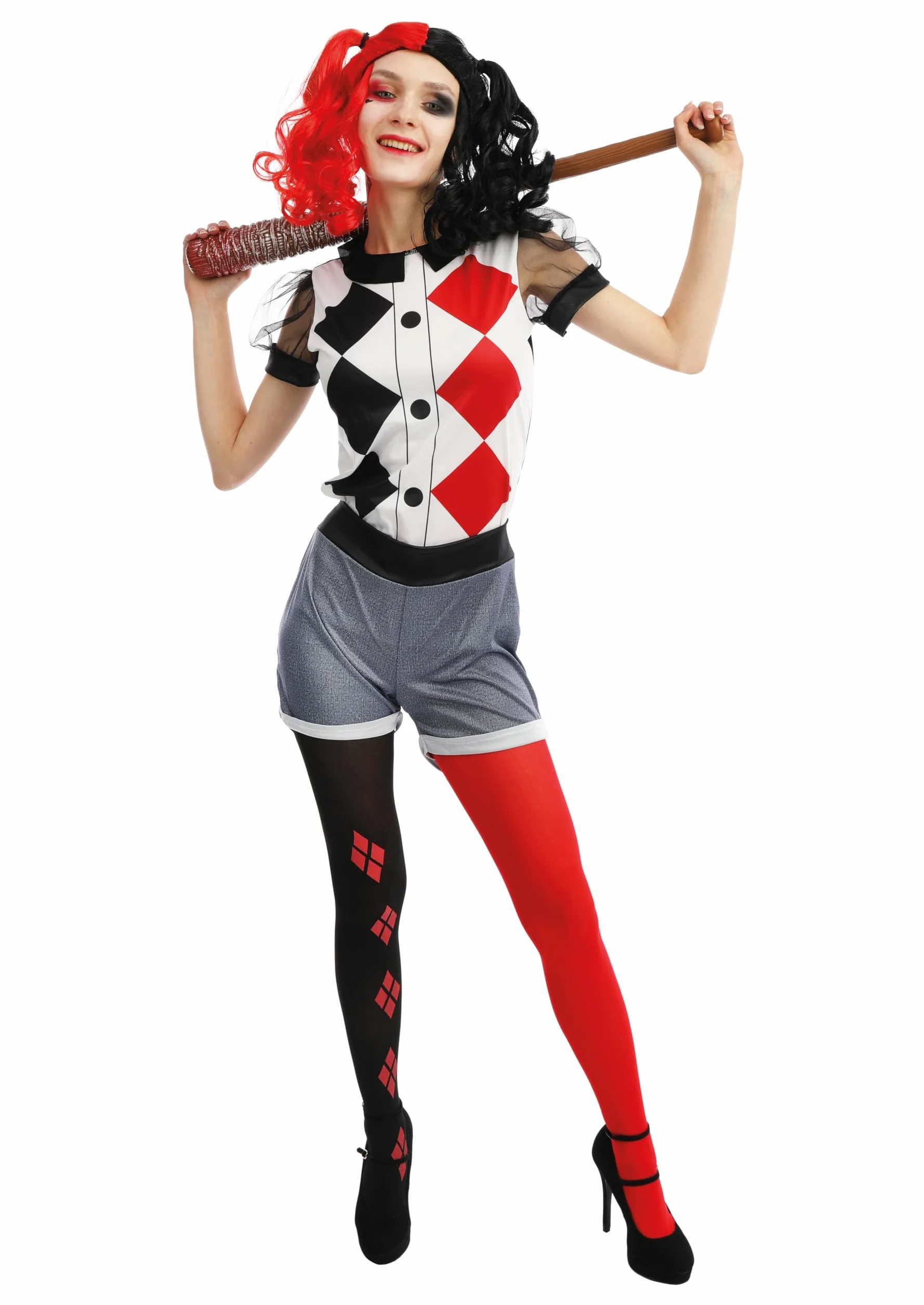 P'TIT Clown - 54761 - Fausse Batte de Baseball Ensanglantée - Accessoire de Déguisement Halloween, Film, Cosplay - Plastique - 73 cm