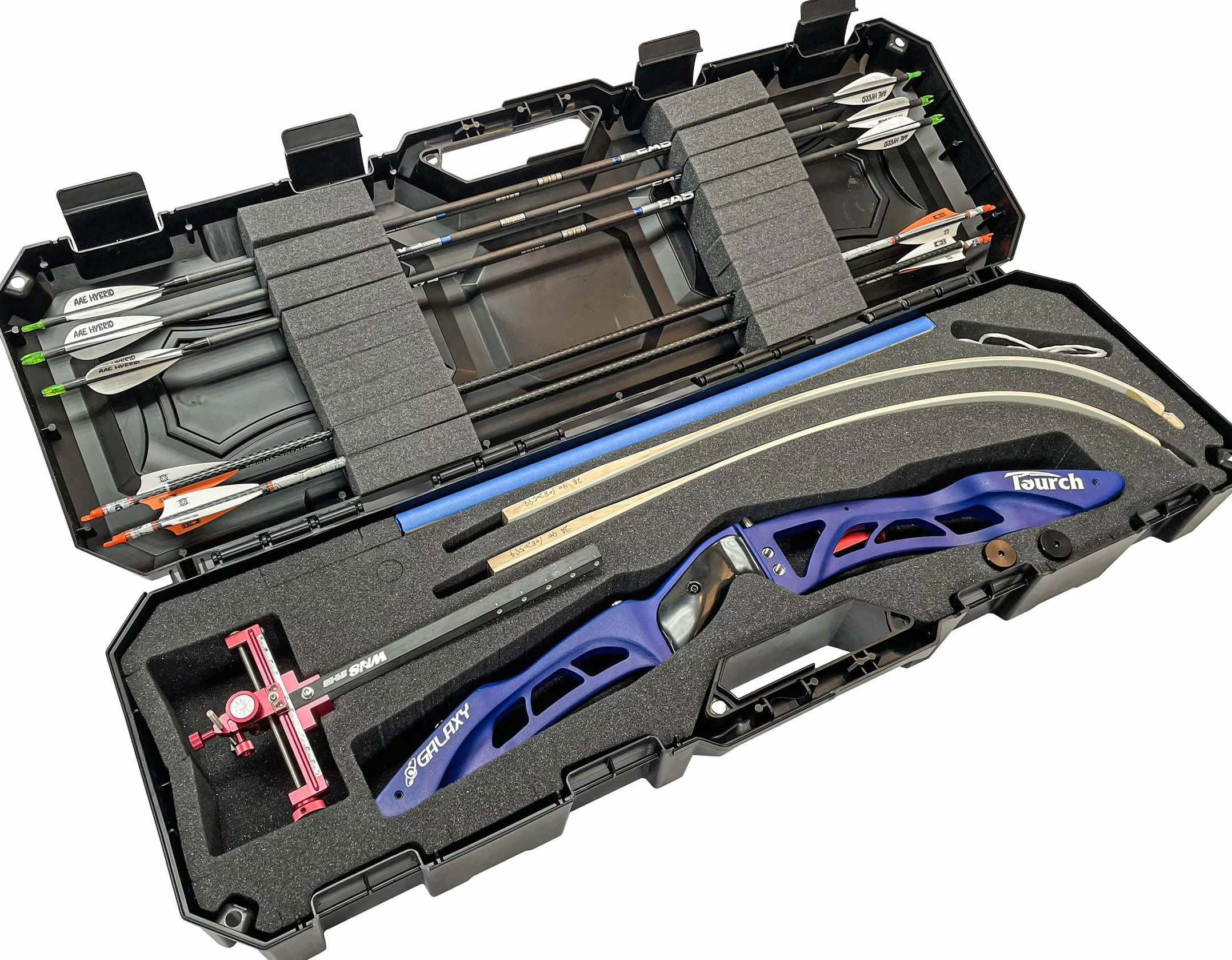 MTM BC34TD Étui Rigide pour Archet recourbé Takedown - Rangement verrouillable - Approuvé par Les compagnies aériennes - Peut contenir 16 flèches - pour Une Cible ou Un Arc de Chasse - Fabriqué aux