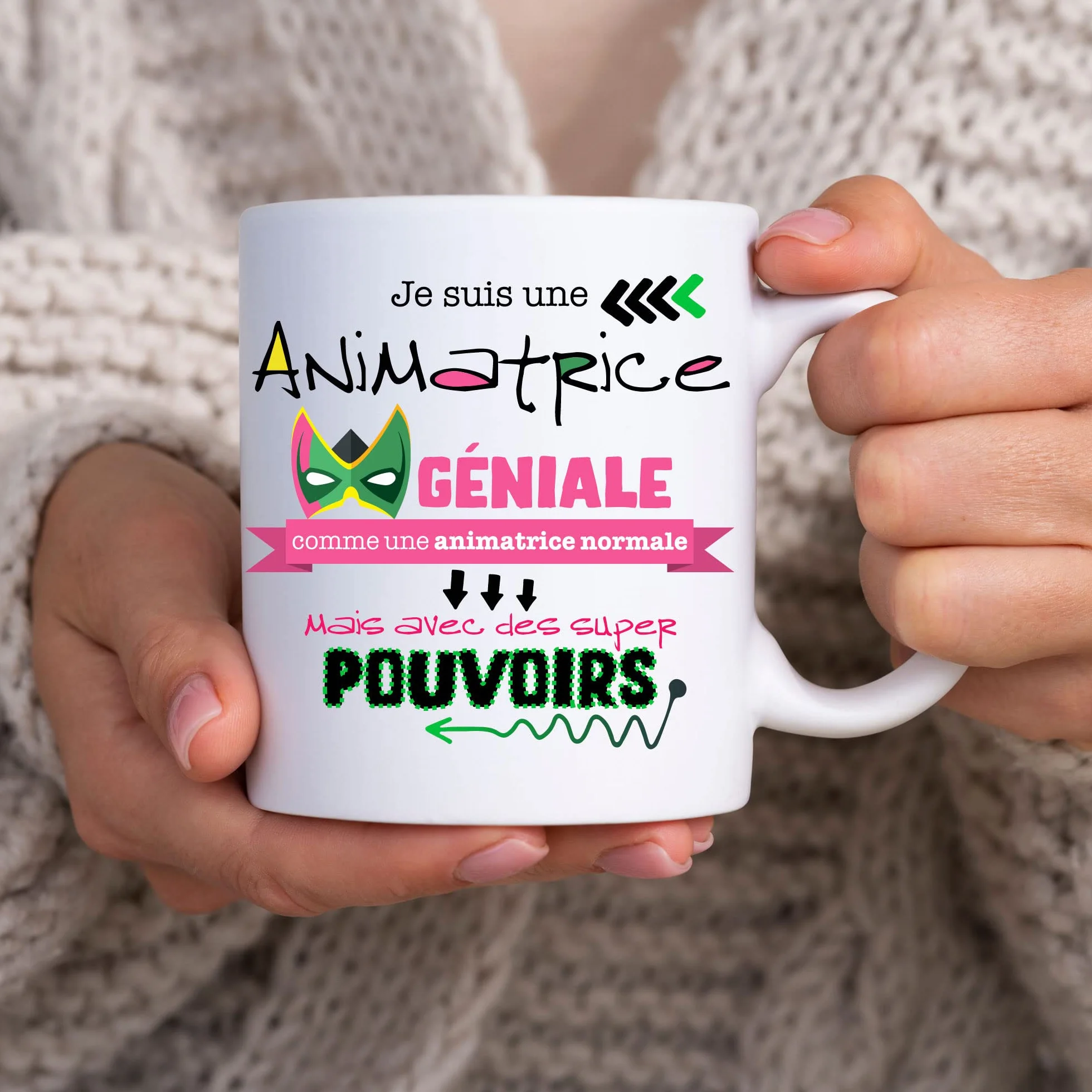 Tasse Céramique 11oz 320ml Animatrice École Cadeau Fin d'Année Scolaire