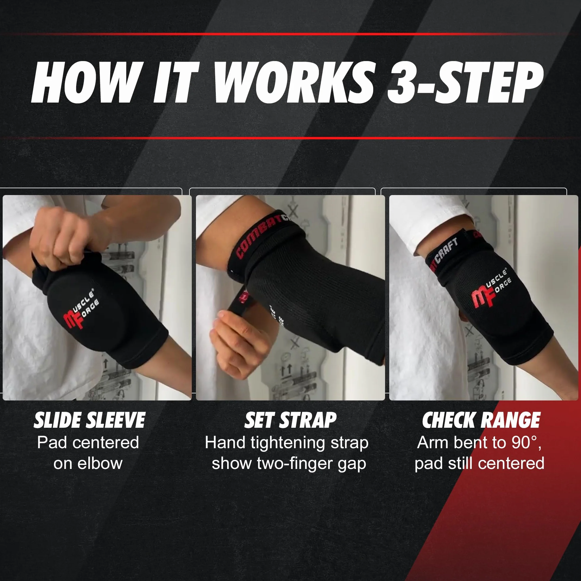 Coudières de Boxe Muay Thai MMA & Kickboxing Taille S/M/L – Protège-Coudes Antichocs avec Mousse EVA Anatomique, Tissu Respirant Élastique, Maintien Stable – Lot de 2 Protections