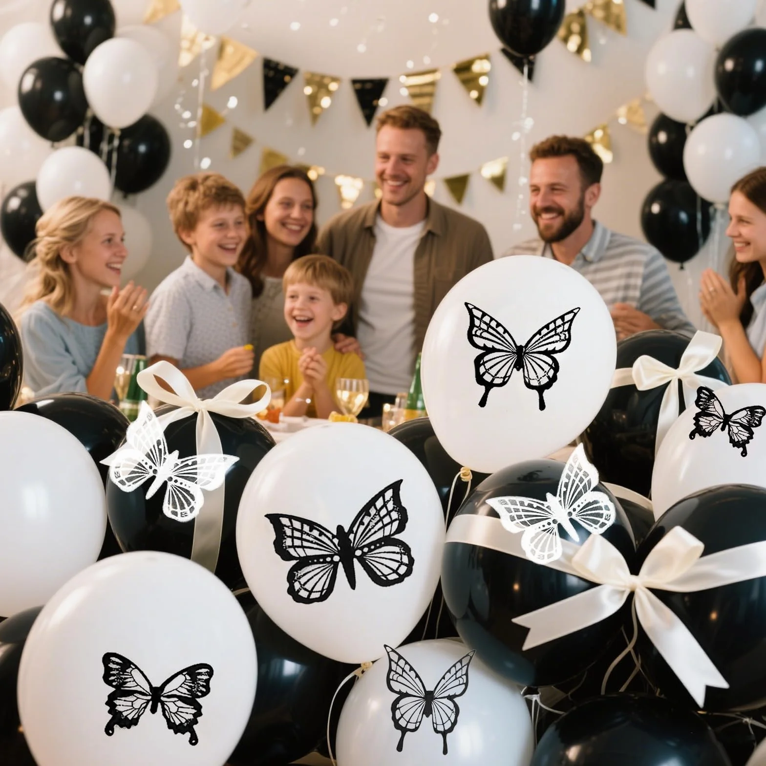 36 Pièces Stickers Muraux Papillon 3D Métal Décoration Jardin Extérieur