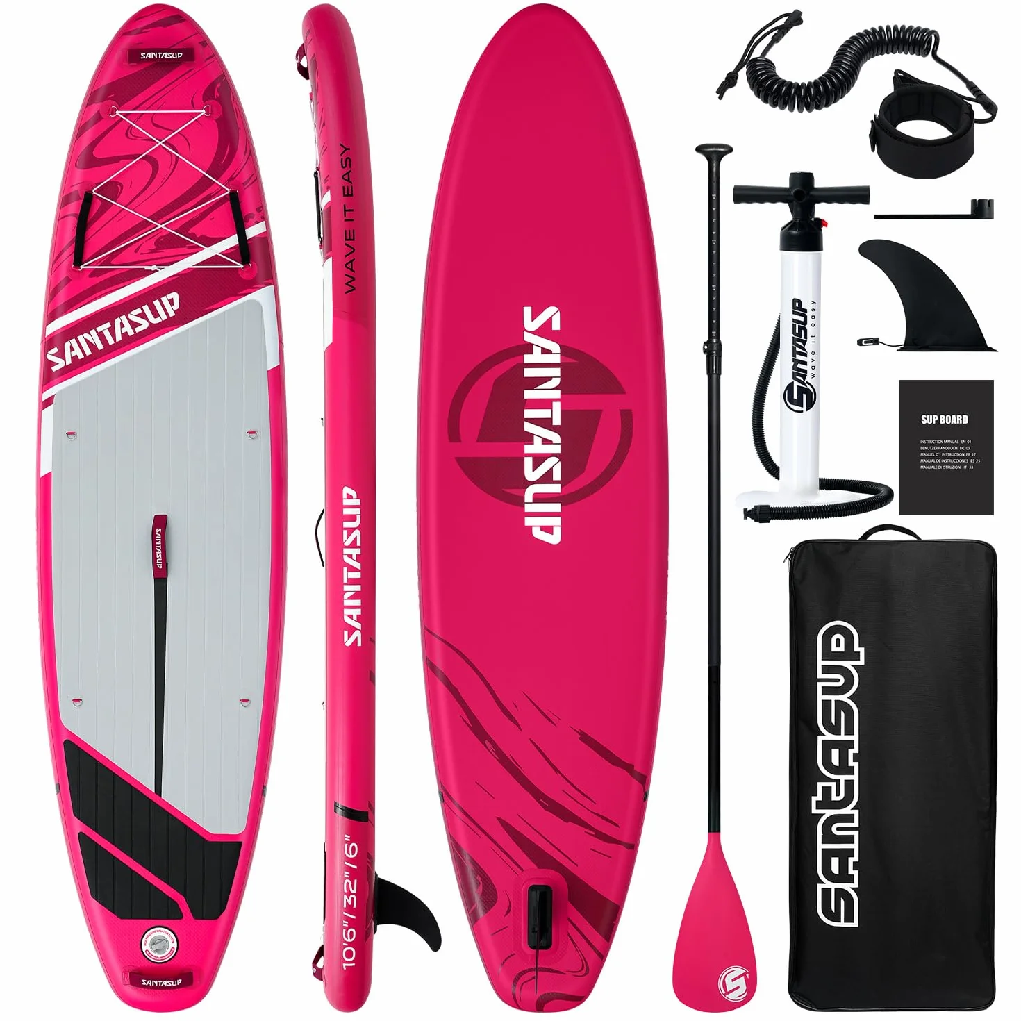 Tableau Gonflable Stand Up Paddle avec Accessoires Sup, Pont EVA antidérapant, Tableau Large 10'6"/11", Sup Board pour Les Adultes et la Jeunesse de Tous Les Niveaux de compétence Sac à Dos