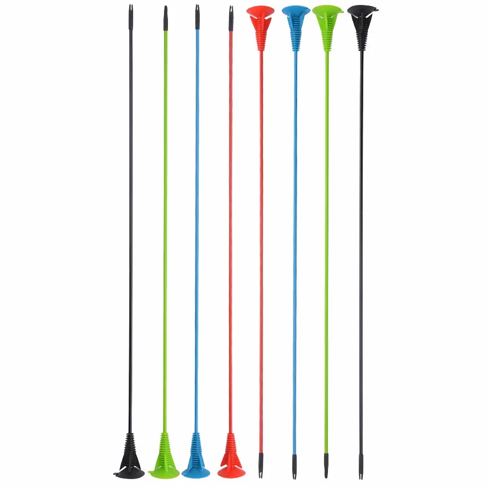 Flèche à Ventouse 25 Pouces Fibre de Verre pour Tir à l'Arc Entraînement Sécurité Débutants 6/12 pièces