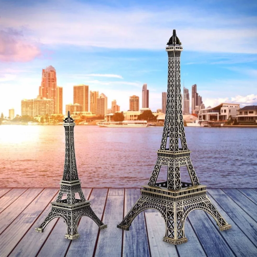 Tour Eiffel Statue décoration en Alliage de Zinc Paris Collection Réplique (15CM)