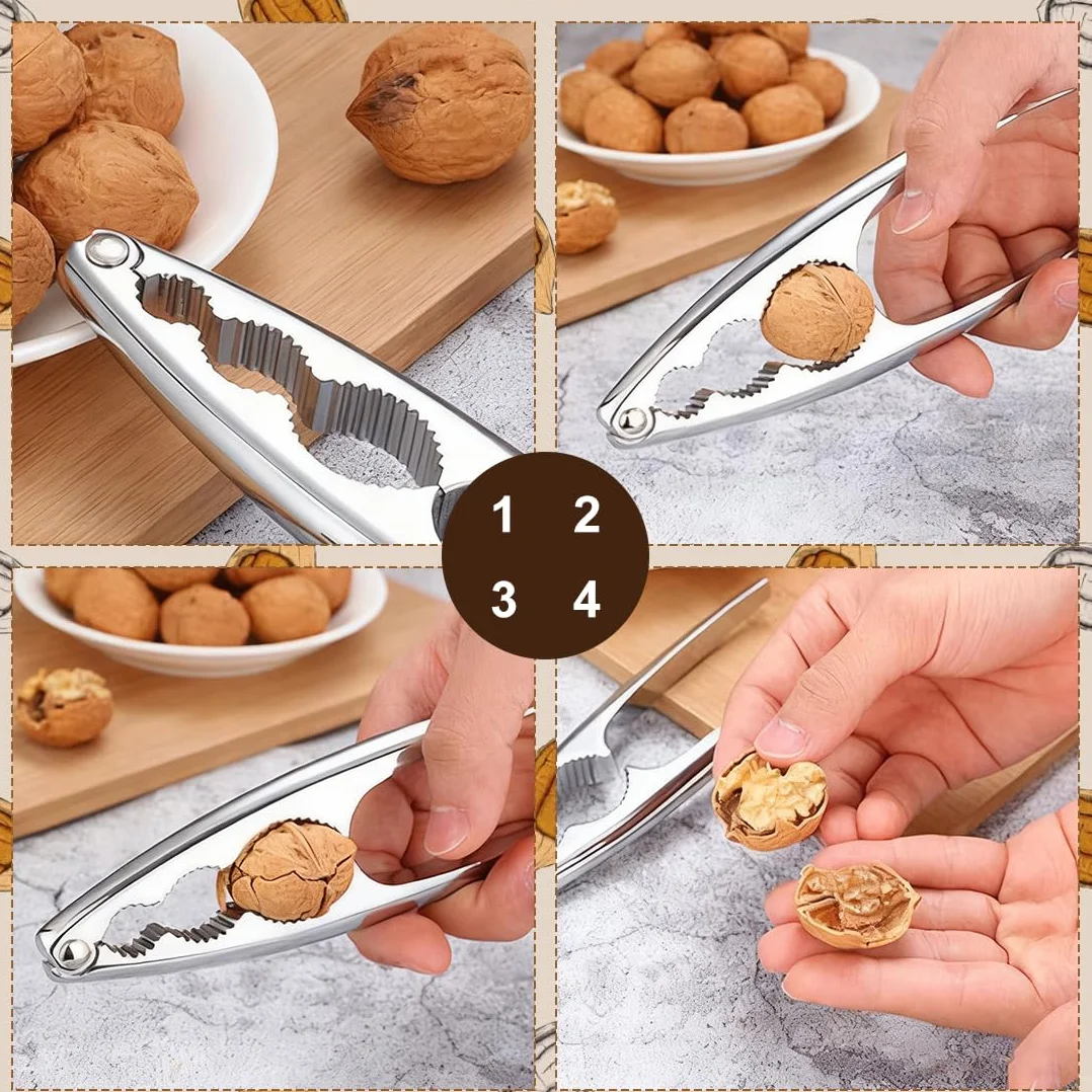 Casse-Noix en Acier Inoxydable pour Noix, Noisettes, Amandes, Homard