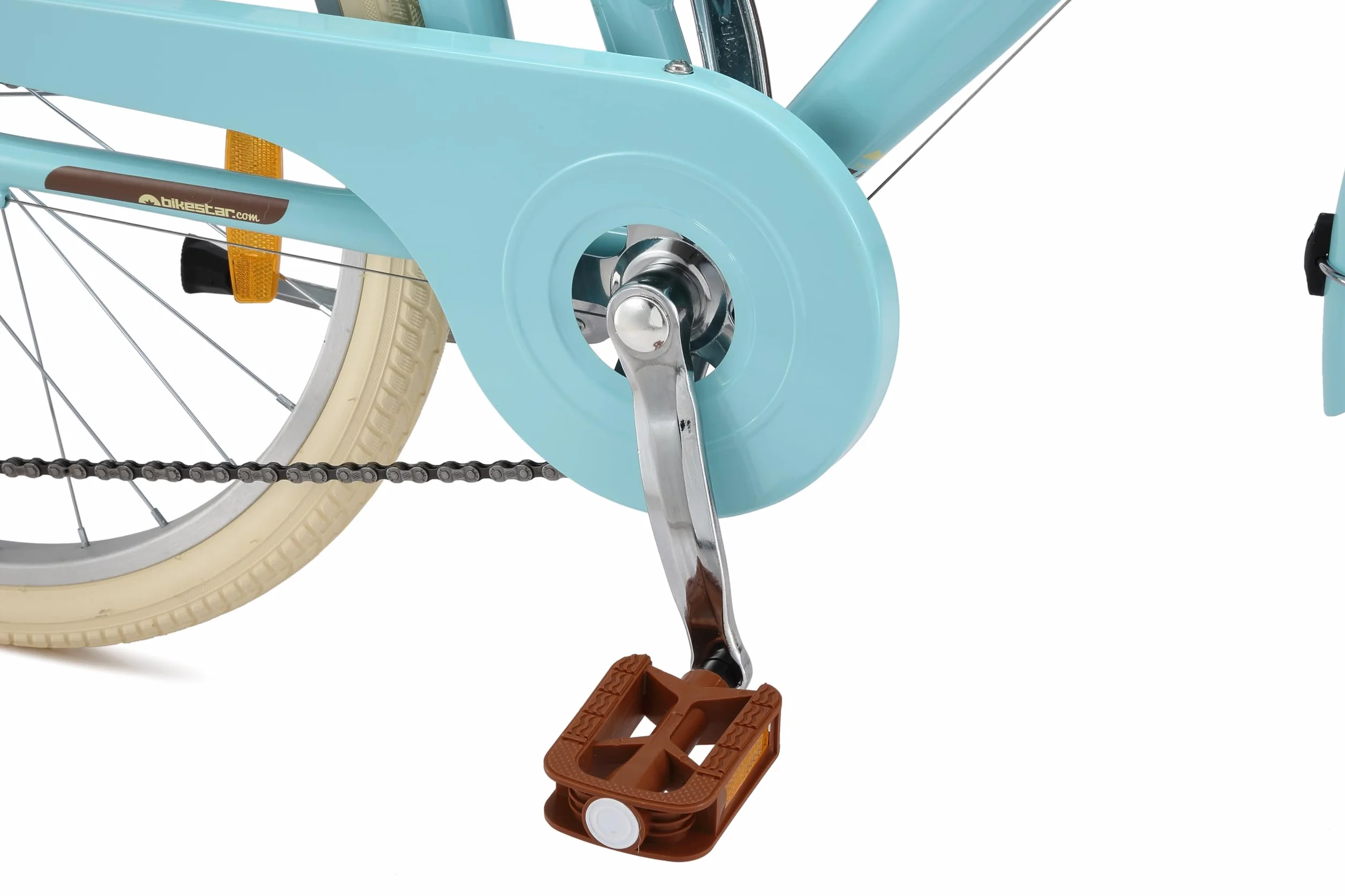 BIKESTAR Vélo pour Enfants en Aluminium à partir de 9-10 Ans | Vélo rétro de Ville 24 Pouces, 7 Vitesses, Panier, Frein en V, vélo hollandais