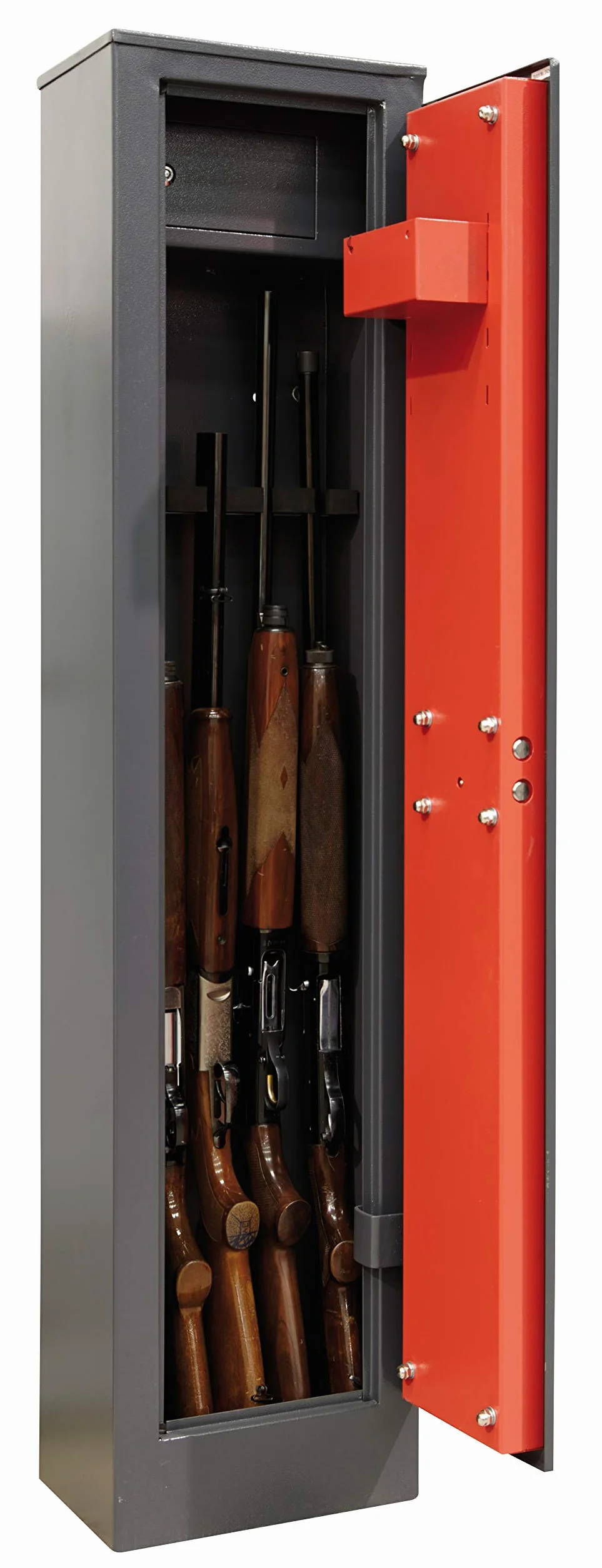 ARREGUI Braco ARM050 Armoire à 5 Fusils en Acier avec Coffre Intérieur | Coffre-fort pour Armes à Feu | FRANCE et ITALIE : valide toutes armes à feu | ESPAGNE : non homologué