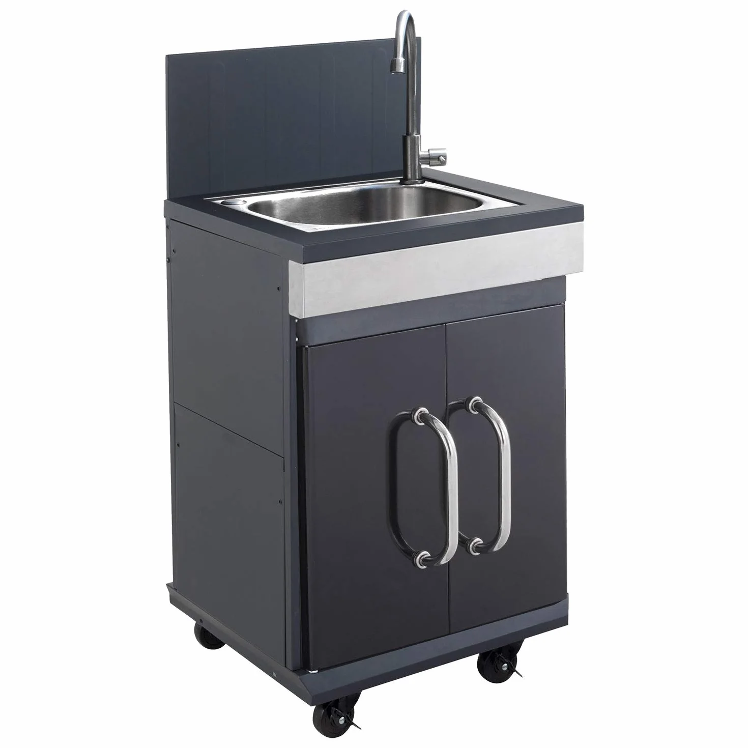 Cook’in Garden Meuble d’Appoint FIDGI avec Évier Intégré, Compatible Barbecue Gaz FIDGI 3 et 4, Noir