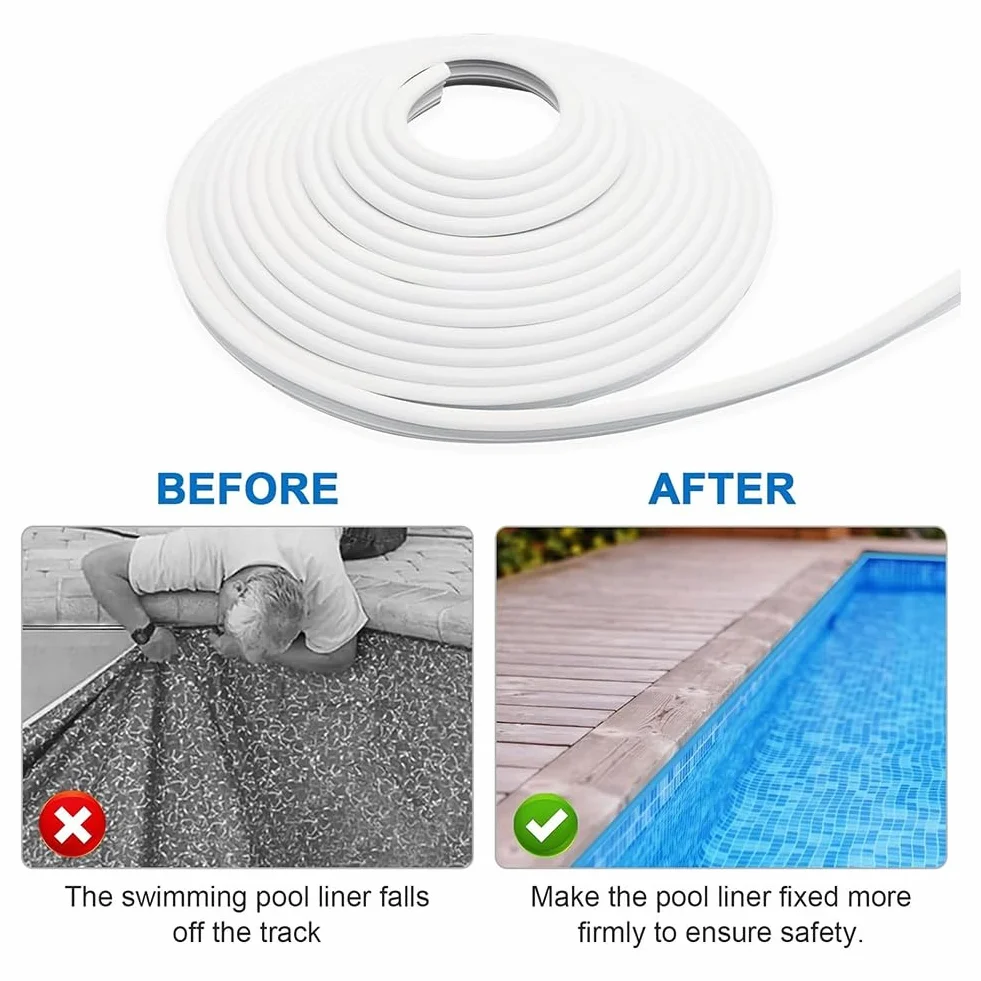 Kit de réparation pour piscine hors-sol Liner Lock 36,6 m rouleau de verrouillage