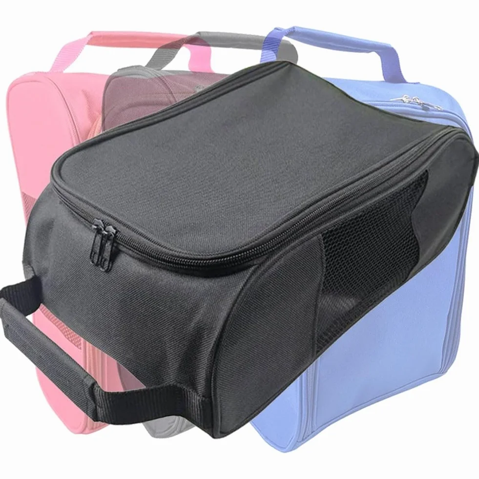 Sac de transport de chaussures de golf en polyester rose