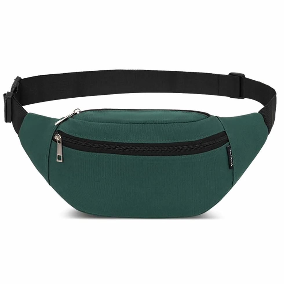 Sacs Banane Ville De Sécurité pour Voyage Randonnée Homme Femme, ACS de Sport Vélo à Dos Waist Fanny Pack Running Outdoor Sport de Randonnée (Vert)