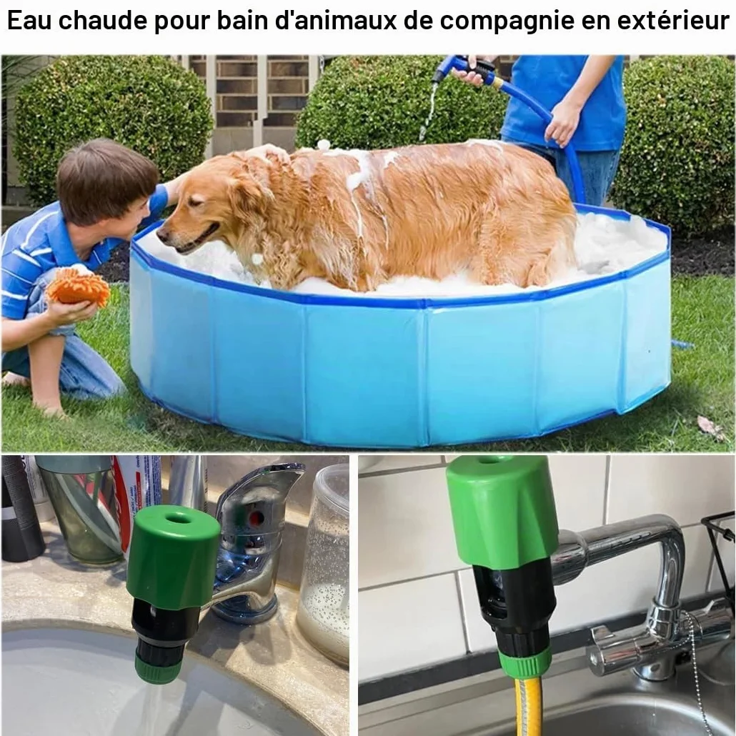 ECYC Adaptateur Connecteur Tuyau Arrosage Jardin Plastique ABS Vert