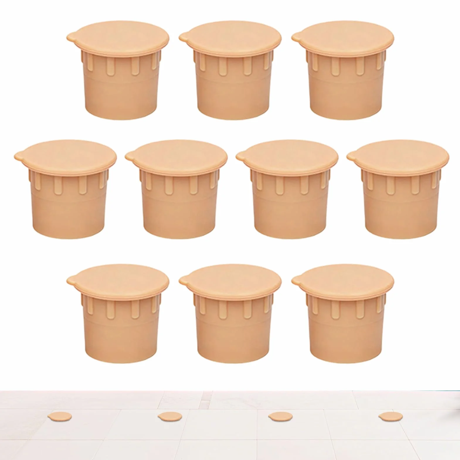 Générique Bouchons pour barrière de Piscine 10 pièces protège-Sol Capuchons de Protection pour Trous