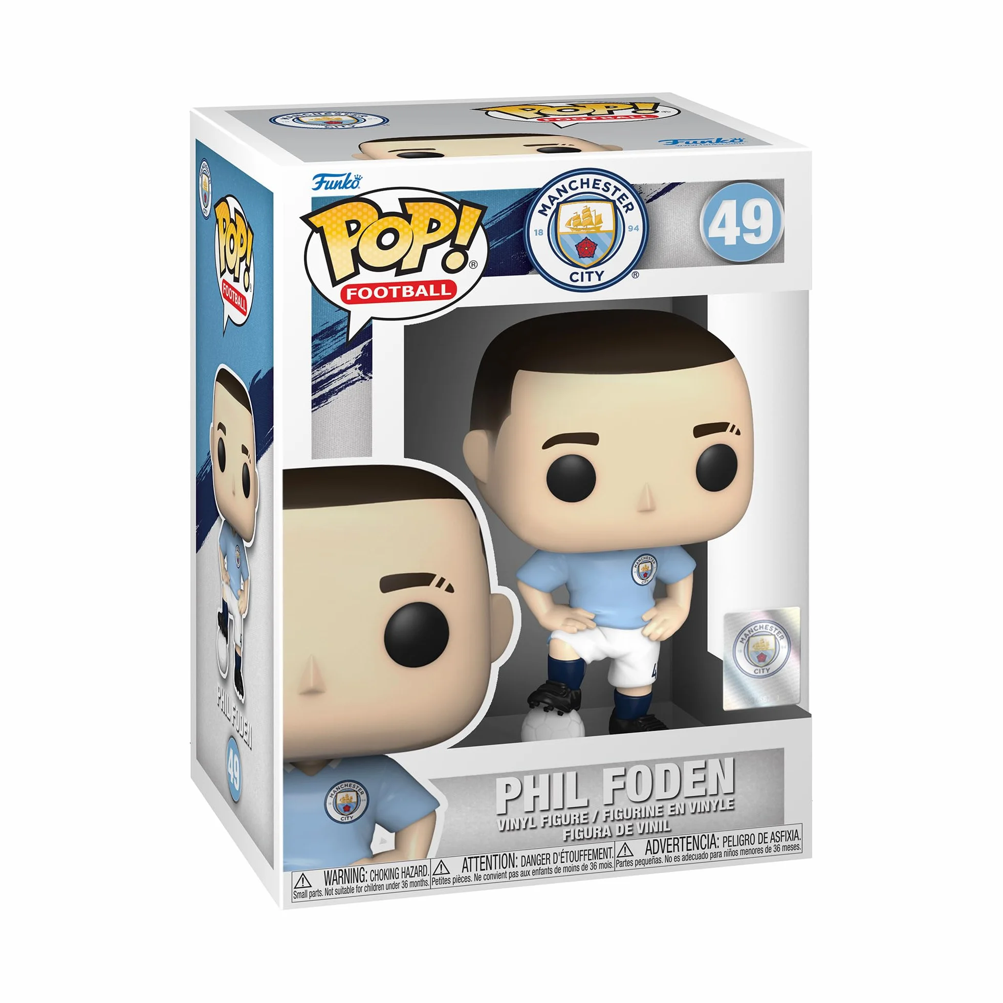 Funko Pop! Football: Manchester City - Phil Foden - Manchester City FC - Figurine en Vinyle à Collectionner - Idée de Cadeau - Produits Officiels - Jouets pour Les Enfants et Adultes - Sports Fans