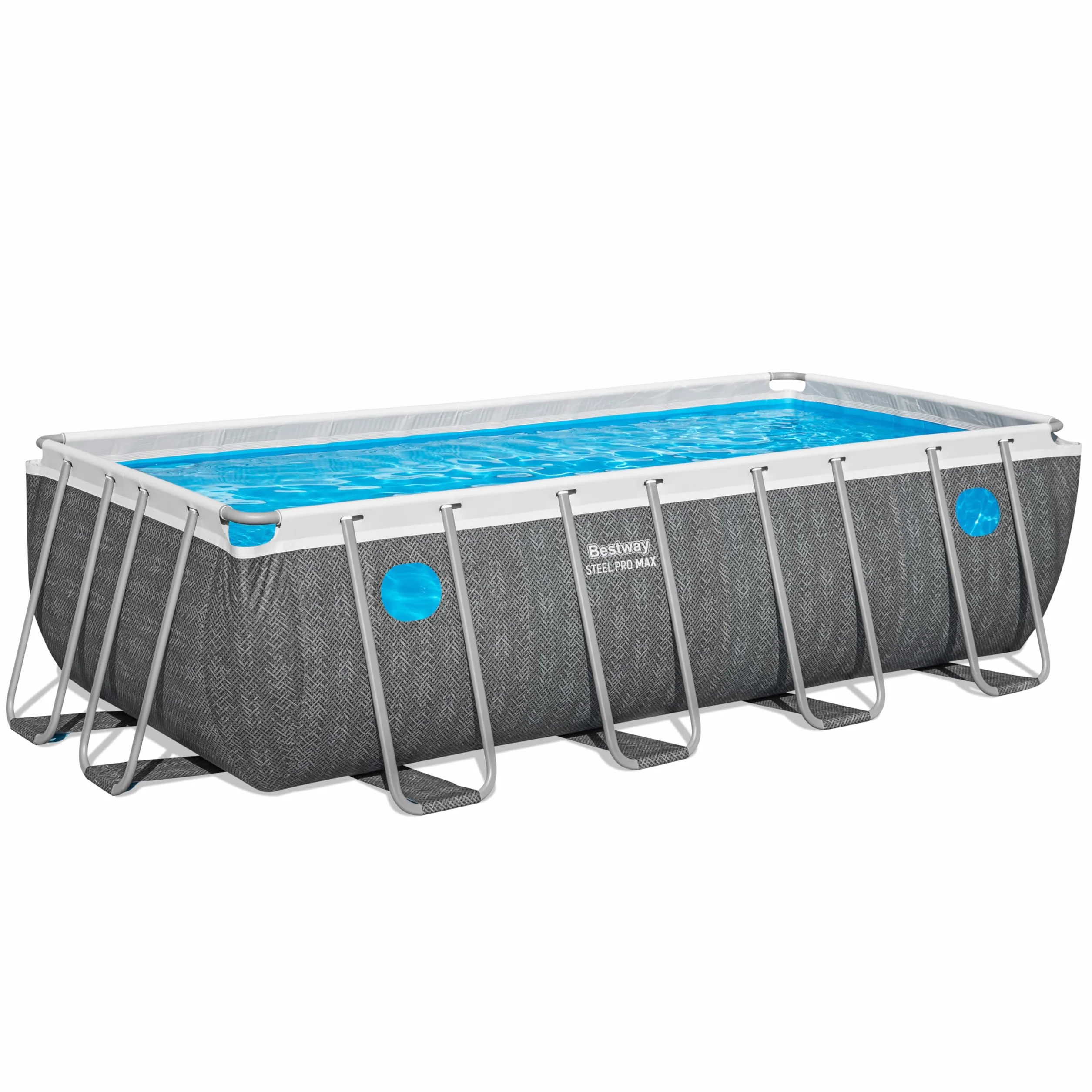 Bestway Steel Pro Max Splashview Piscine Hors Sol Rectangulaire 488x244x122 cm Gris