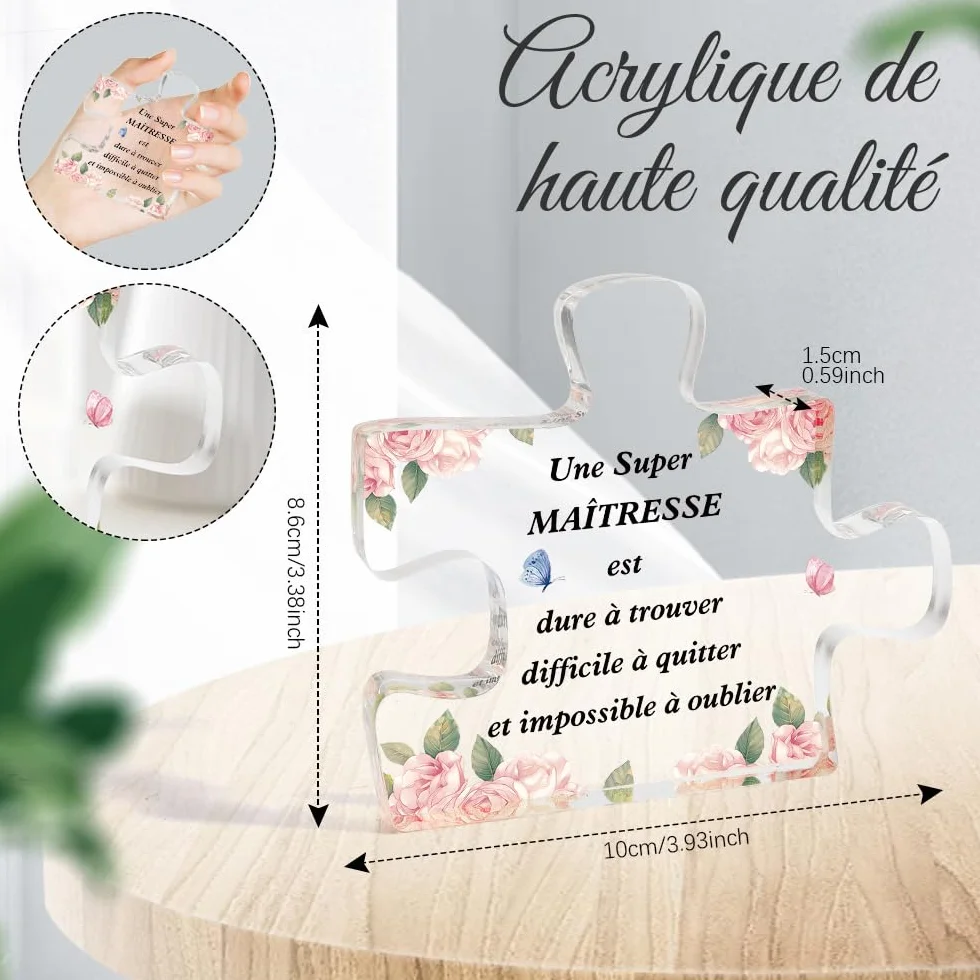Cadeau Maîtresse Fin d'année Scolaire Merci Professeur Atsem Maternelle