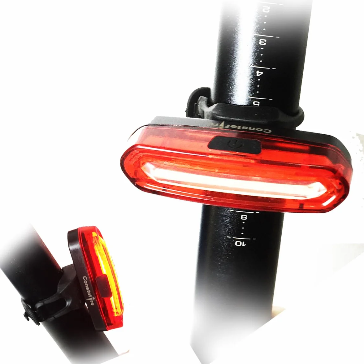 Éclairage Vélo, Ensemble Lumière Vélo LED Puissante USB Rechargeable Avant et Arrière, Lampe Vélo Etanche 6 Modes Phare de Vélo LED pour Cyclysme VTT, VTC, Bicyclette, etc