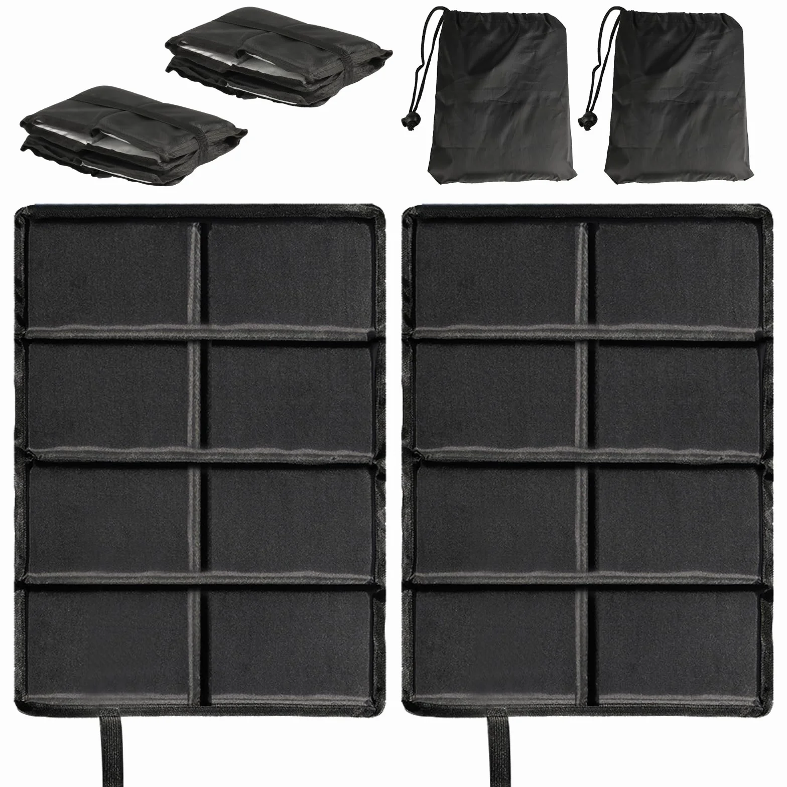 2 Pcs Coussins de Siège Pliables, Tapis de Sol Camping Pliable, Coussin de Siège Pliable Extérieur, Coussin de Chaise de Voyage Portable thermique Oxford, Coussins de Camping Randonnée Picnic