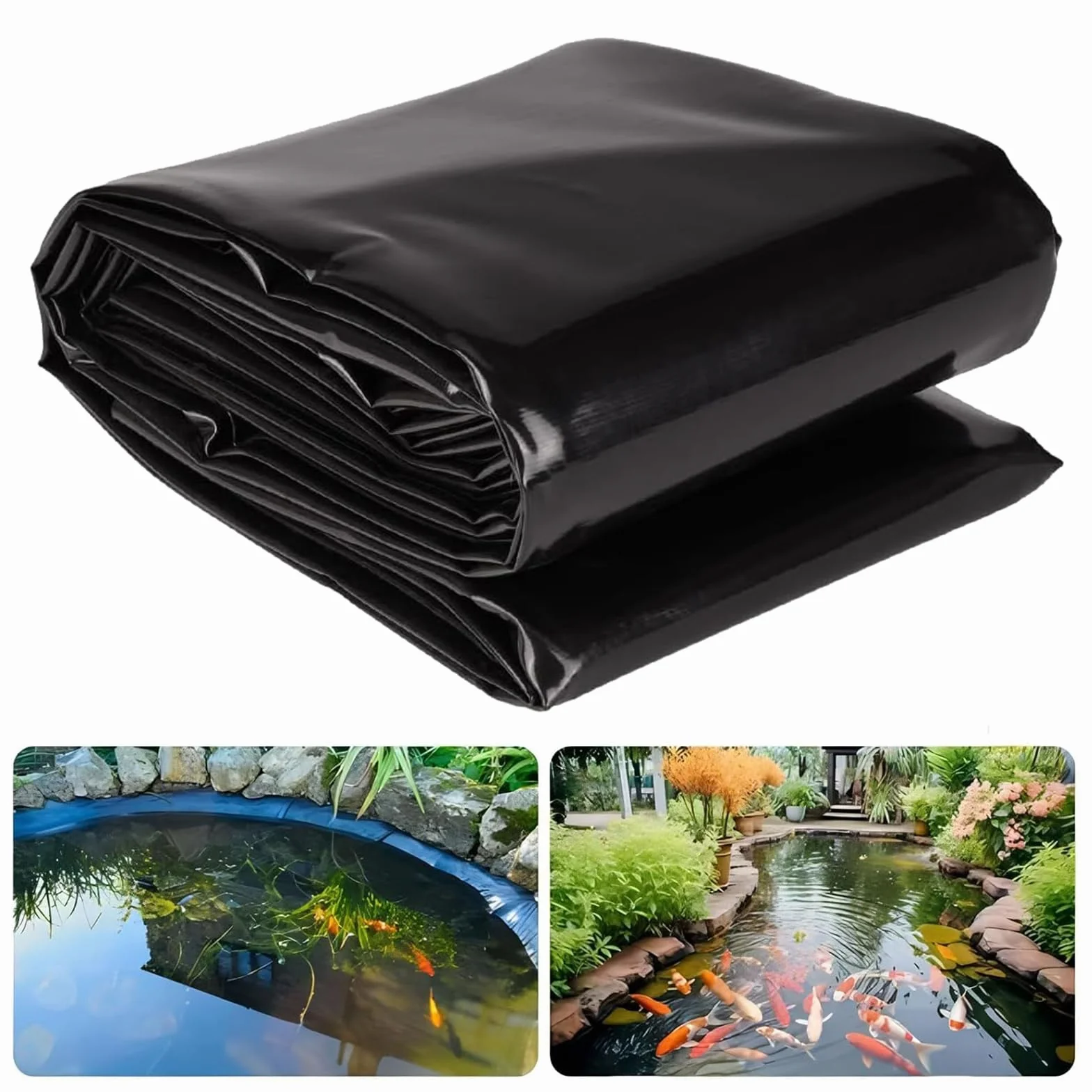 Bâche de Bassin 2X8m 6X12m 10X16m 14X14m Membrane renforcée pour bassin à poissons