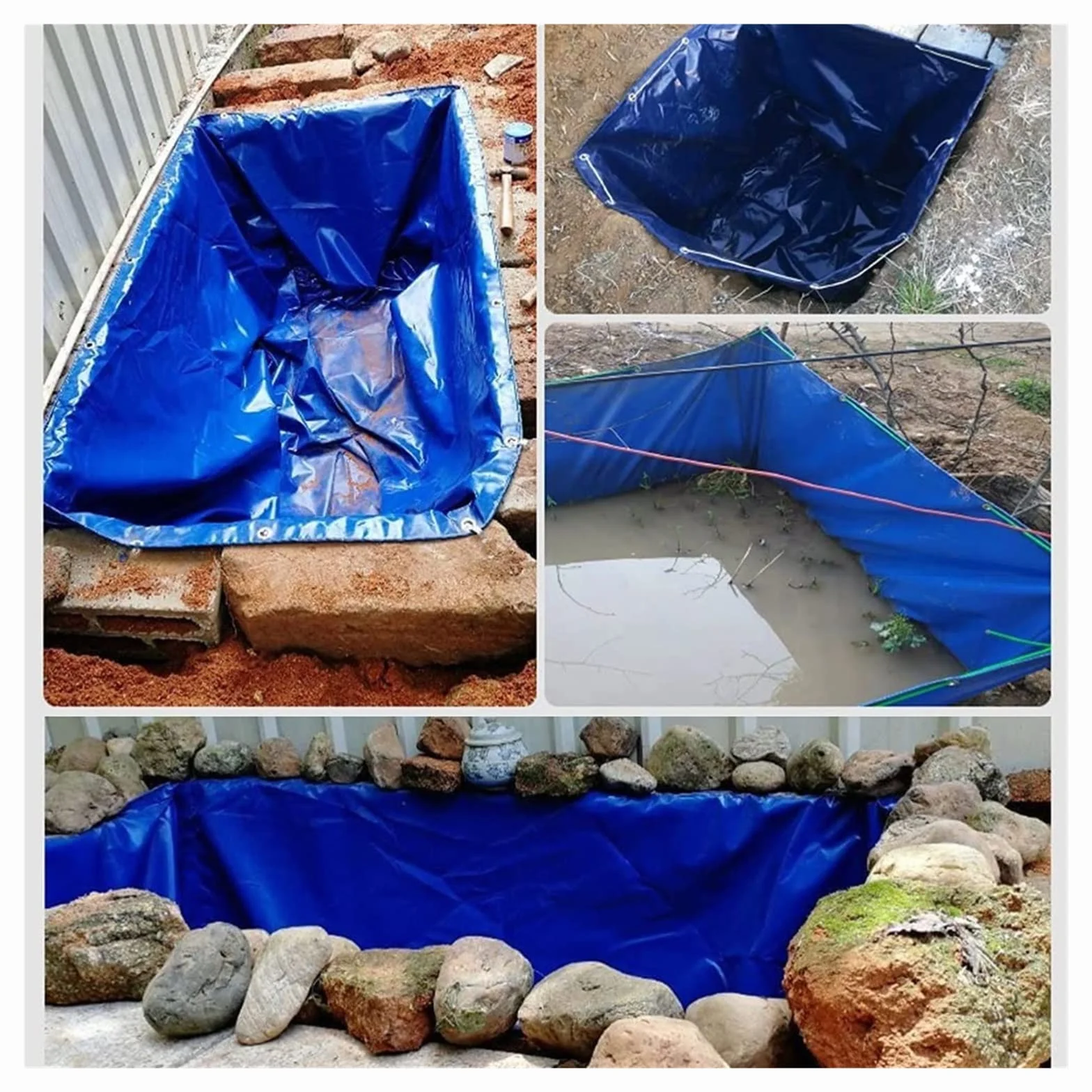 Revêtement d'étang de pisciculture imperméable en toile, réservoir de stockage d'eau pour poissons
