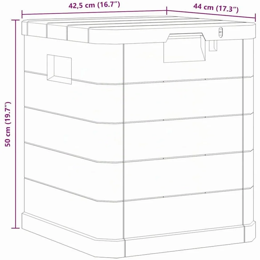vidaXL Boîte de Rangement Jardin Coffre Stockage Extérieur Anthracite