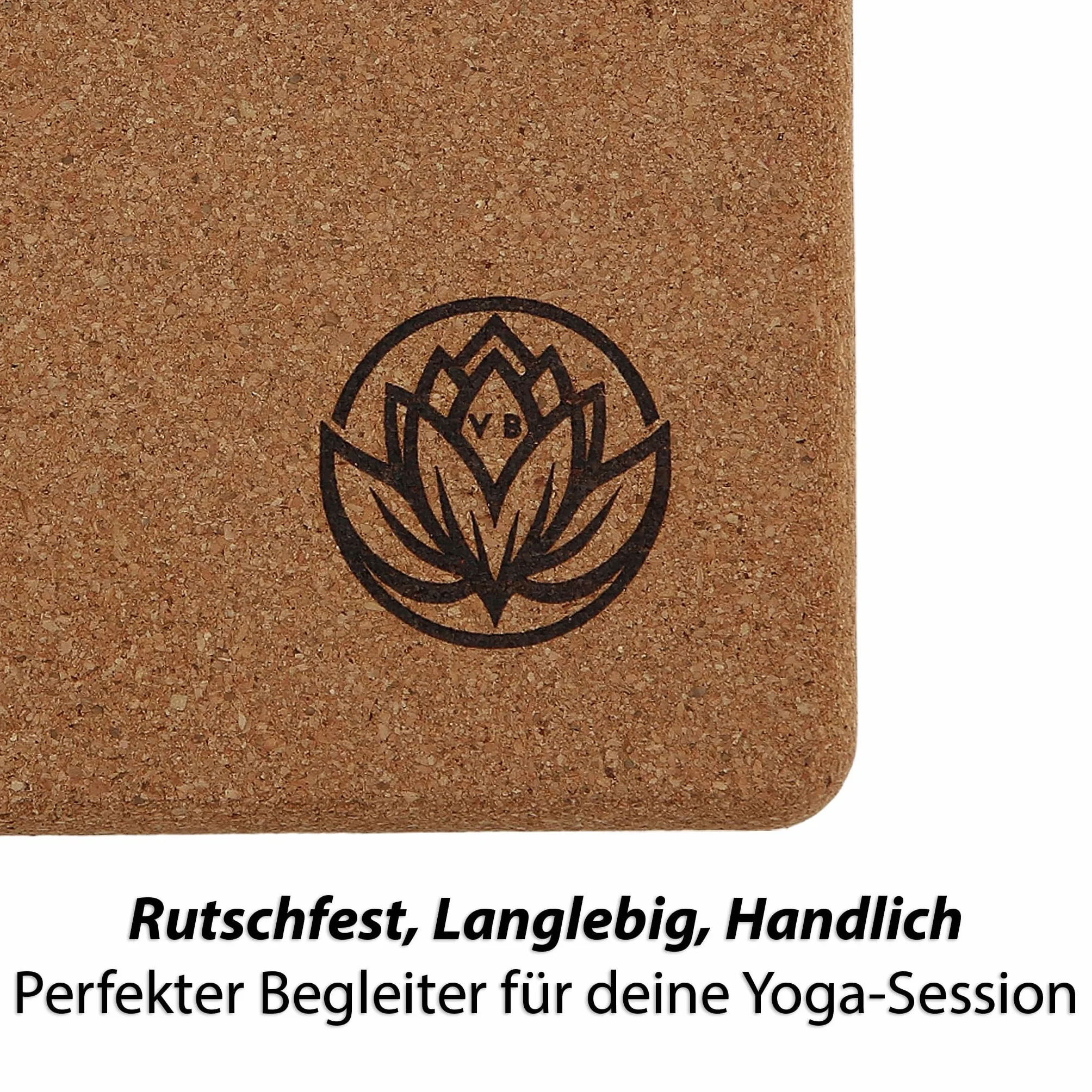 Bloc de yoga VonBueren | Blocs de yoga en liège | 22 x 12 x 7,5 cm par bloc de yoga | Accessoires de yoga pour homme et femme | Blocs de yoga | Blocs de yoga | Blocs de yoga