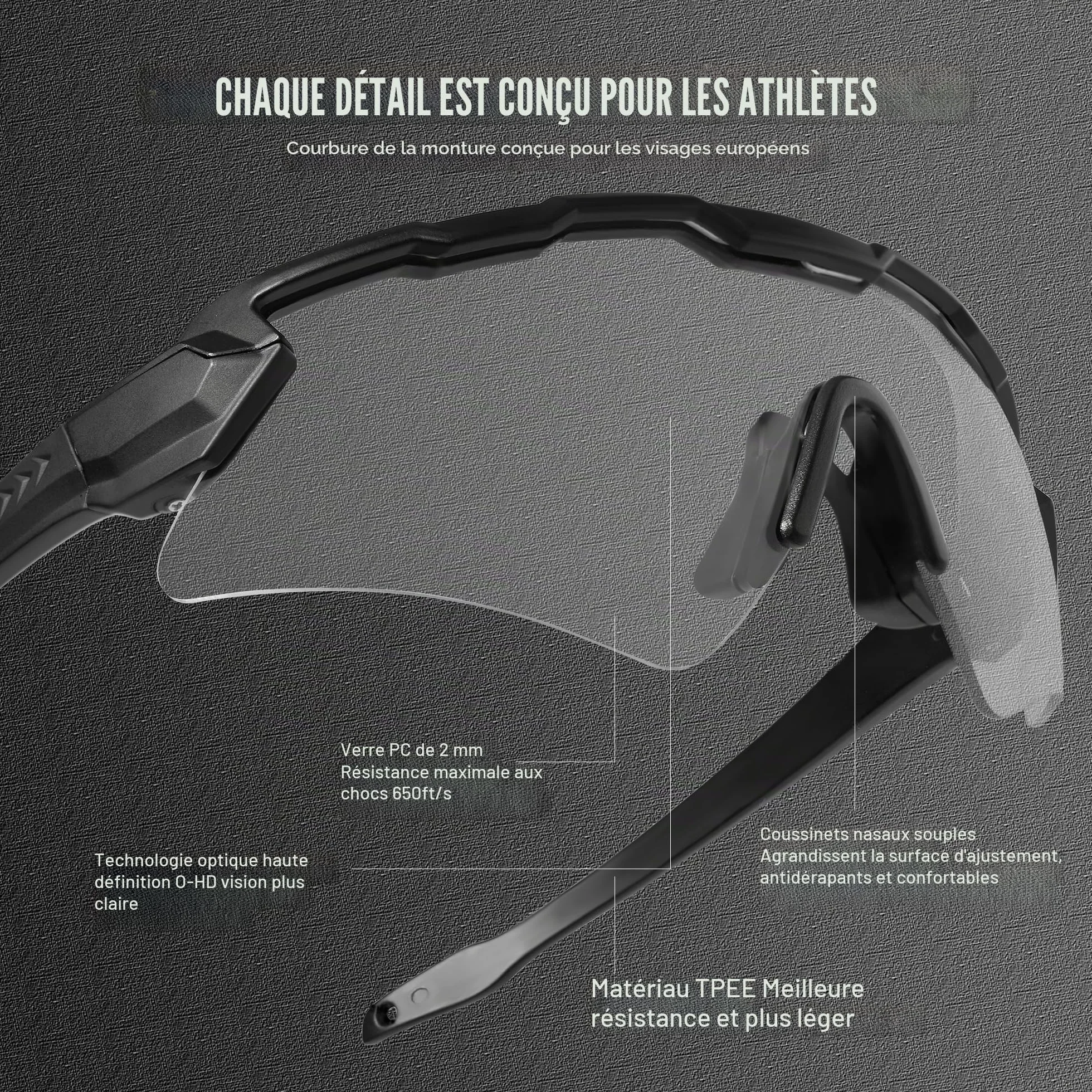 1TG Tactical Lunettes de vélo, airsoft, lunettes de protection tactiques, lunettes de sport, lunettes de soleil pour homme, femme, airsoft, paintball, chasse, CS, cyclisme, course, randonnée