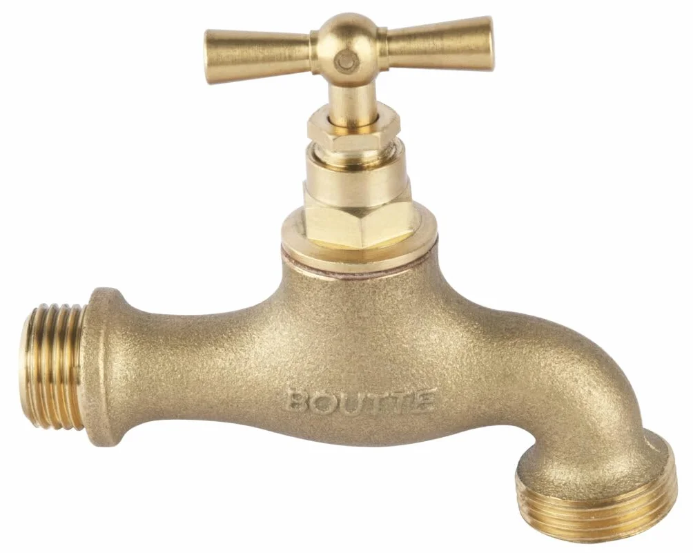 Boutté Robinet de jardin 15x21 (1/2") Laiton massif Filetage mâle
