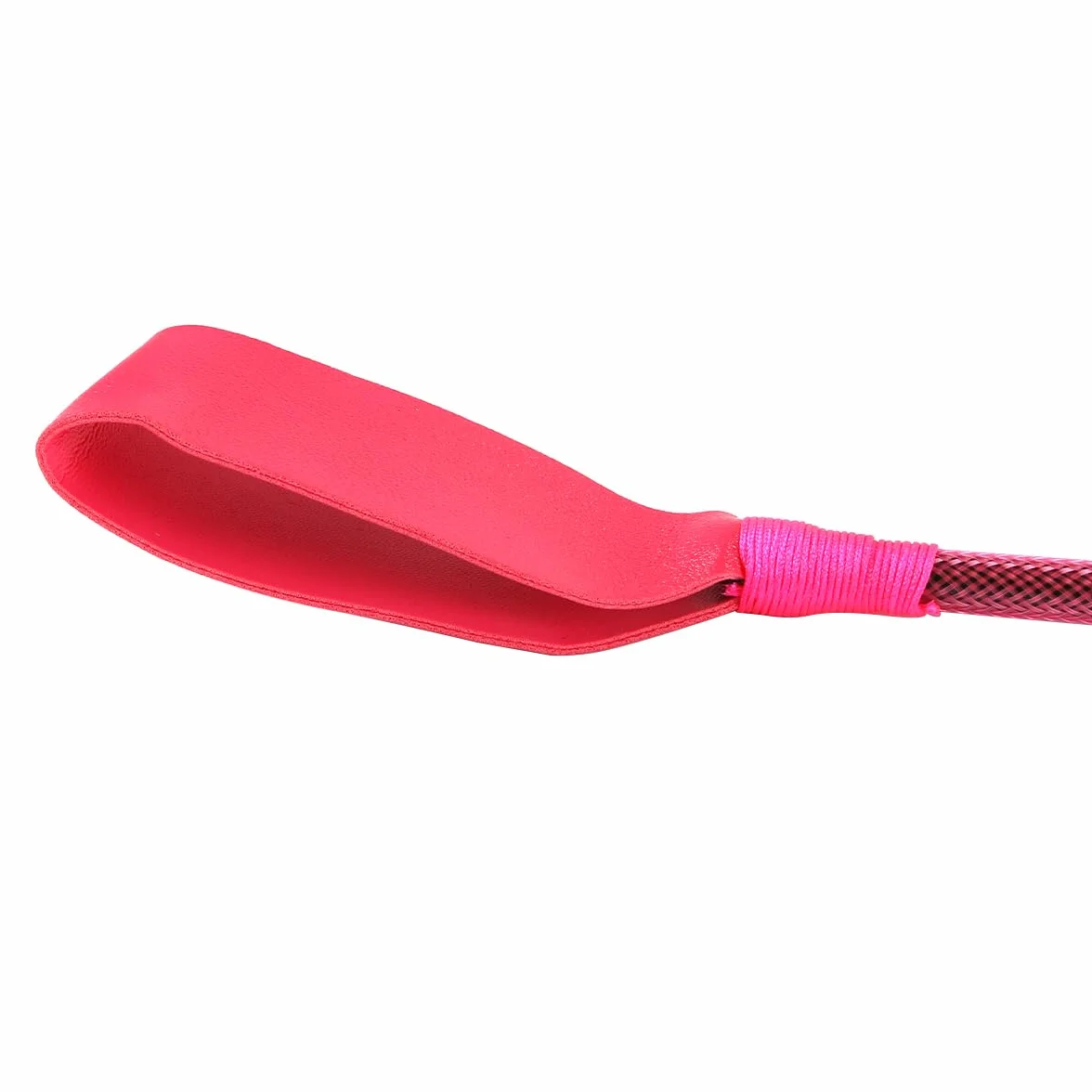 Cravache d'équitation 34 cm avec poignée antidérapante en gel (rose)