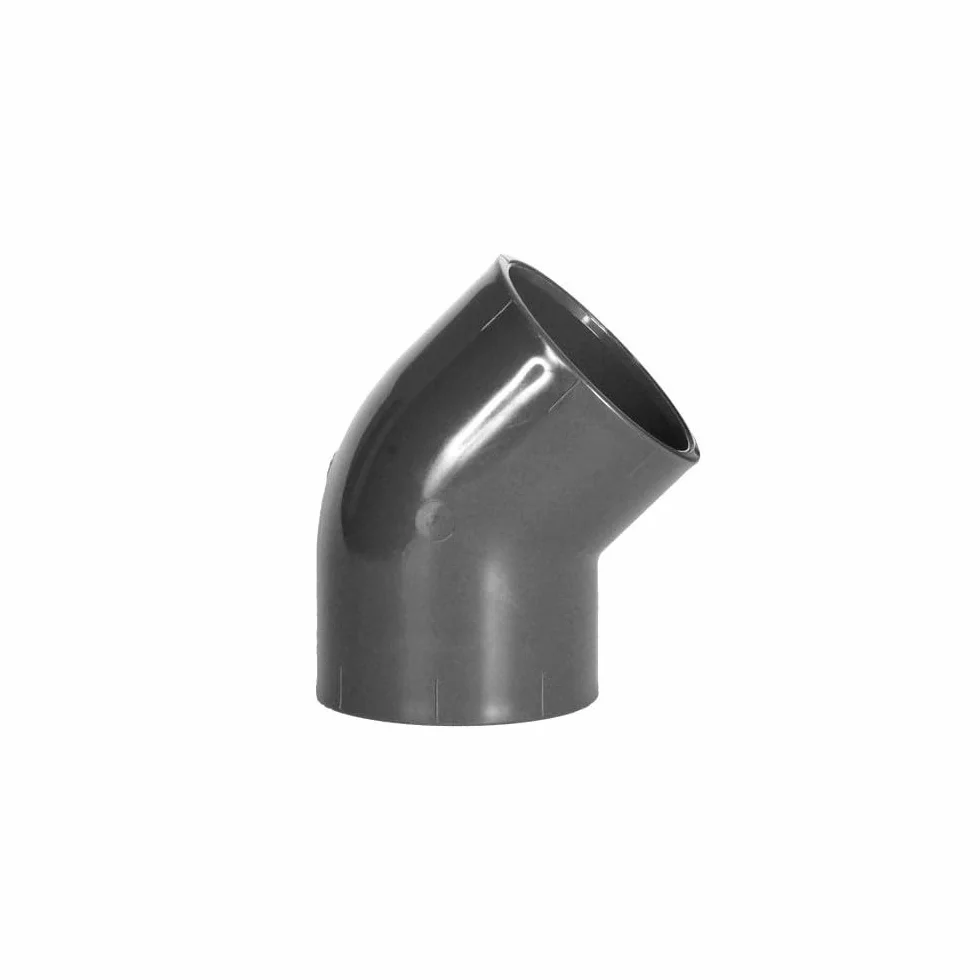 Coude Simple en PVC à 45° 50 mm Femelle à Coller 5 sztuk