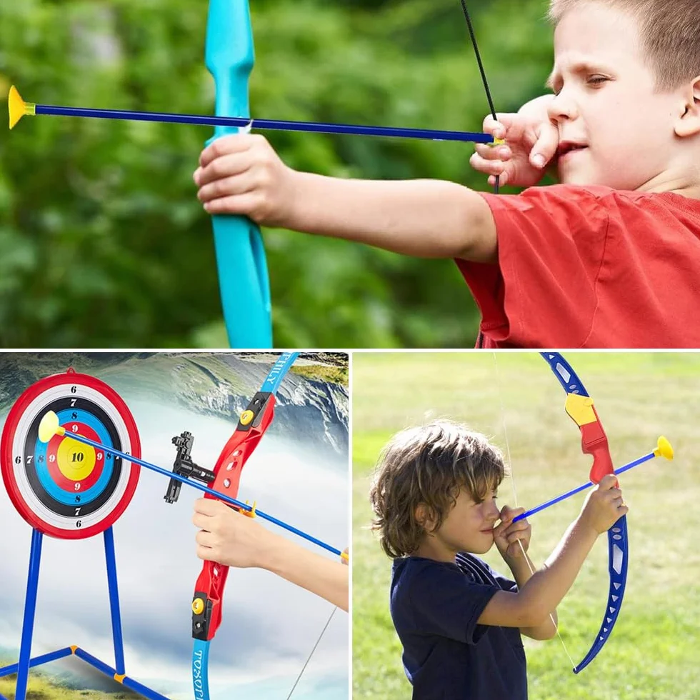 Flèches Ventouse 42 cm Tir à l'Arc, 16 Pièces Flèches de Recharge pour Enfant Jouet