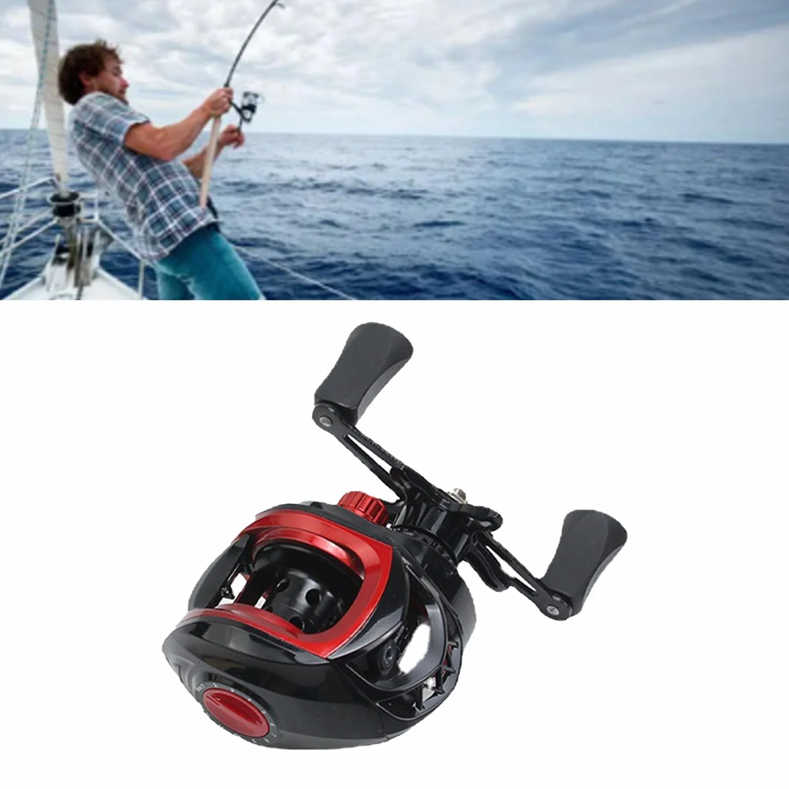 Moulinet Baitcasting Baitcaster Lisse Léger Métal Eau Douce Salée