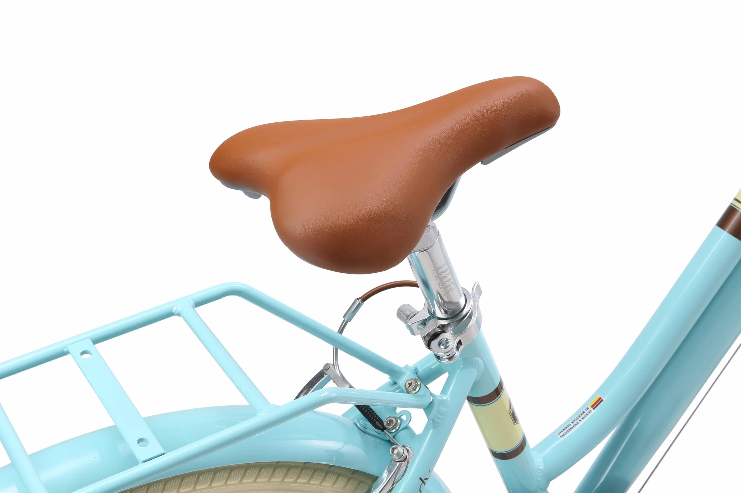BIKESTAR Vélo pour Enfants en Aluminium à partir de 9-10 Ans | Vélo rétro de Ville 24 Pouces, 7 Vitesses, Panier, Frein en V, vélo hollandais