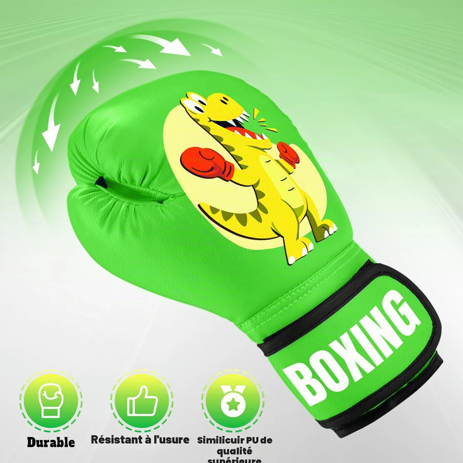 Gants de Boxe Enfants 4oz, Gants dentraînement Primaire en PU, Adaptés aux 3-12 Ans Entraînement Gants de Boxe pour Sac de Frappe Kickboxing Muay Thai