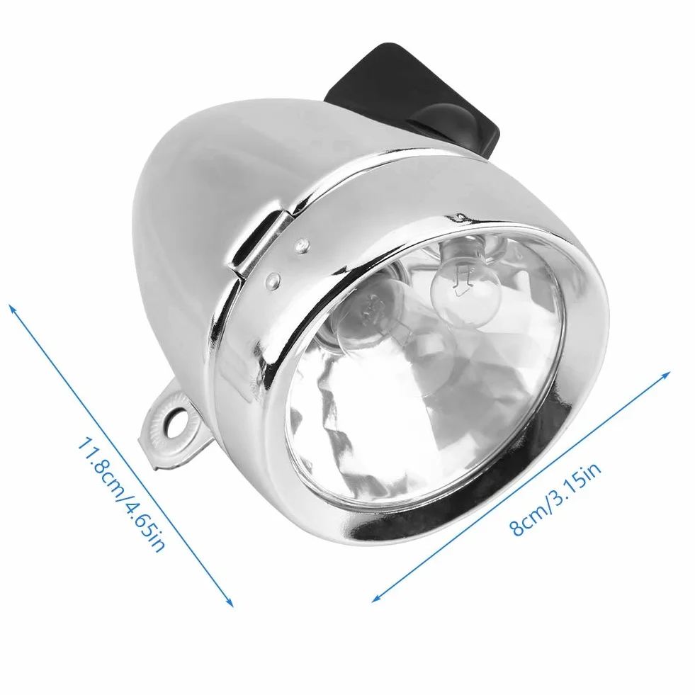 EBTOOLS Phare de Vélo et Ensemble de Feu Arrière 12V 6W Générateur de Friction Kit de Feu Arrière de Phare de Dynamo pour Vélo Motorisé Vélo électrique