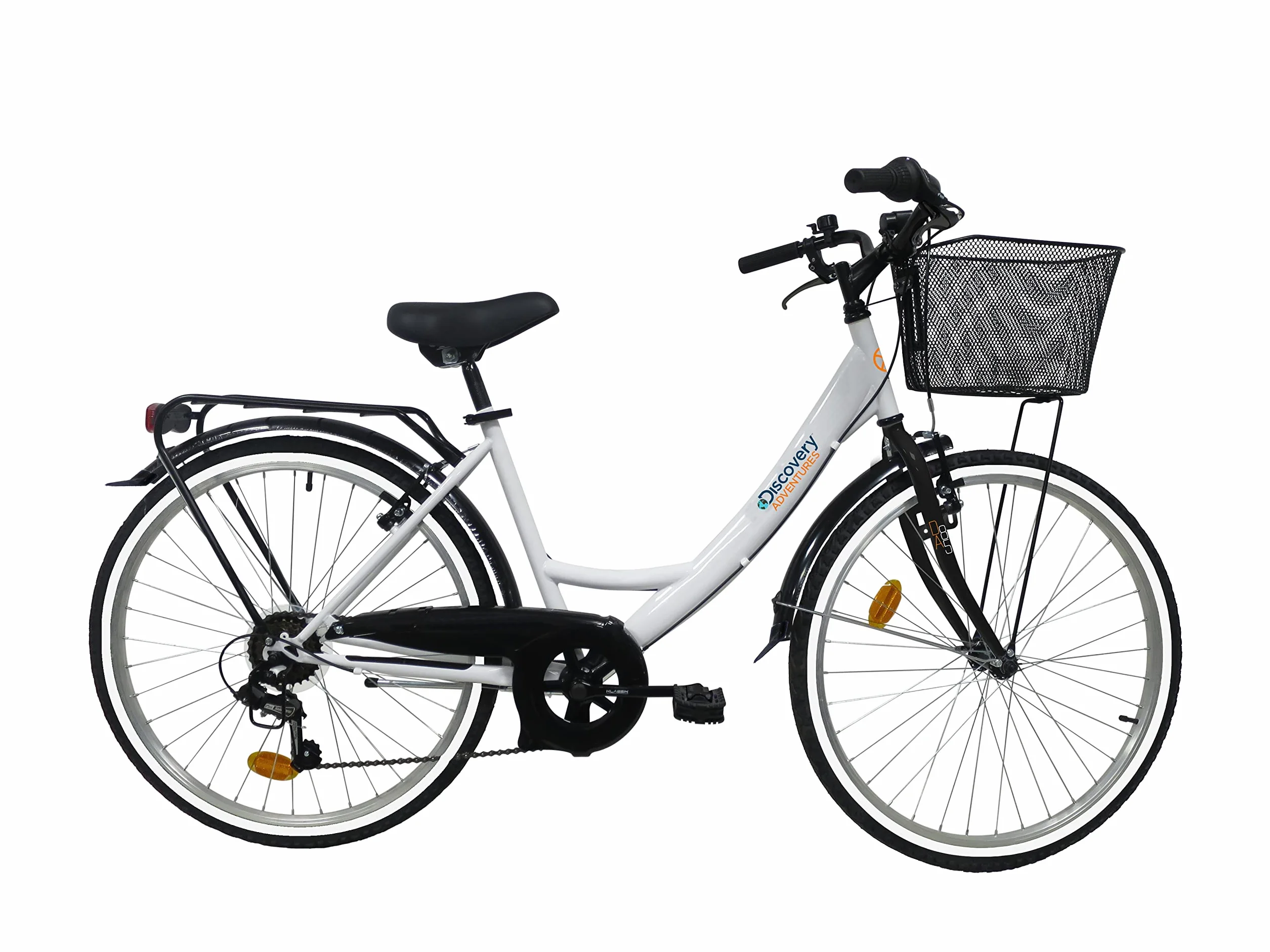VTC 26' Femme Discovery Adventures - 6 Vitesses Shimano TY21 - Equipement City, Blanc