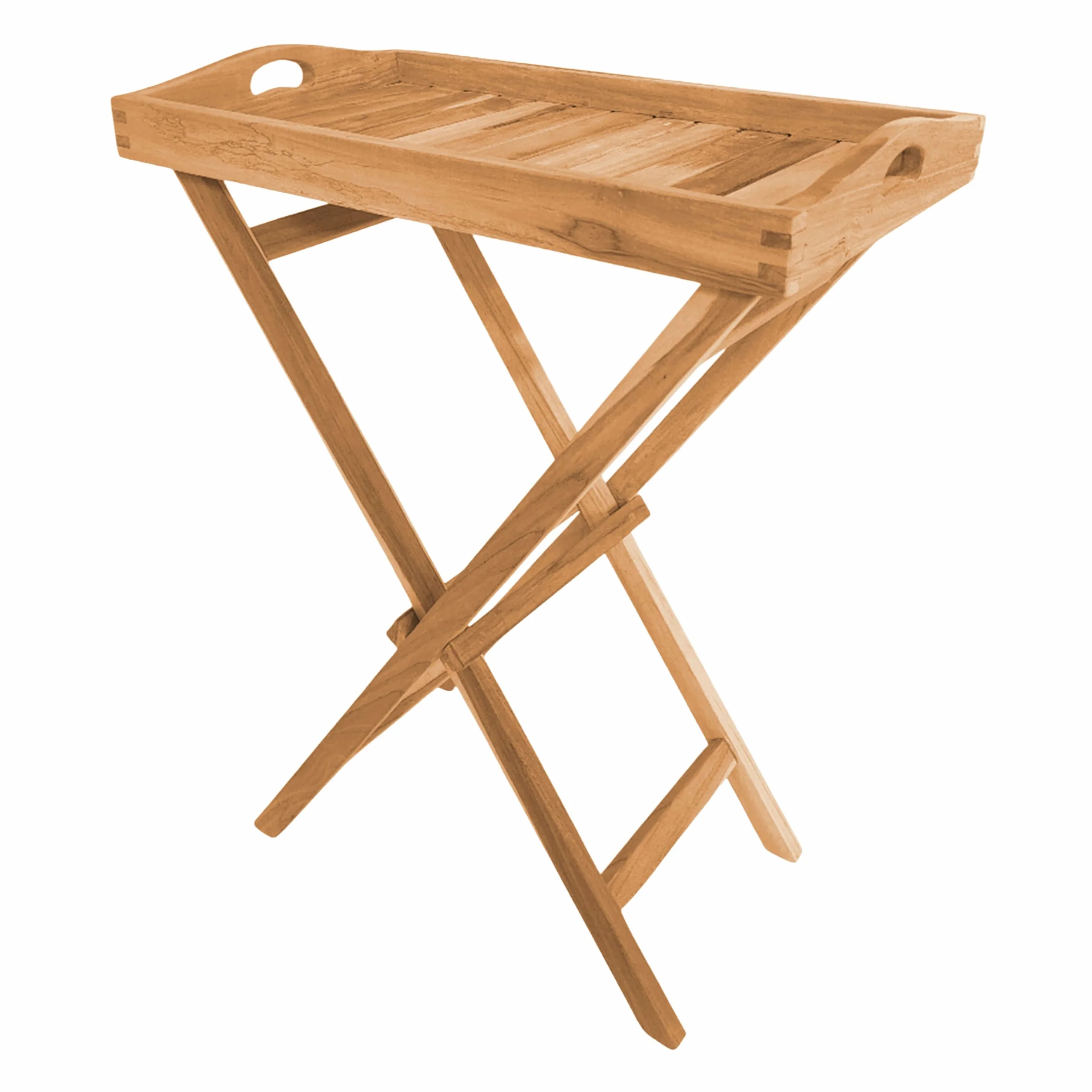 AXI Lora Chariot de Service Teck Plateau Amovible 93x62x84 cm